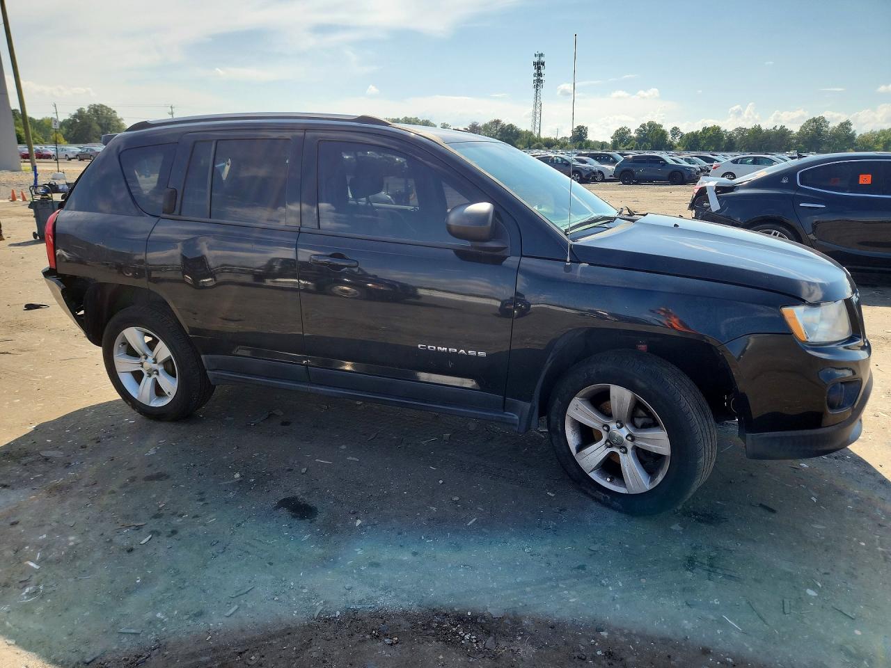 2012 Jeep Compass Sport Black vin: 1C4NJCBA0CD576324