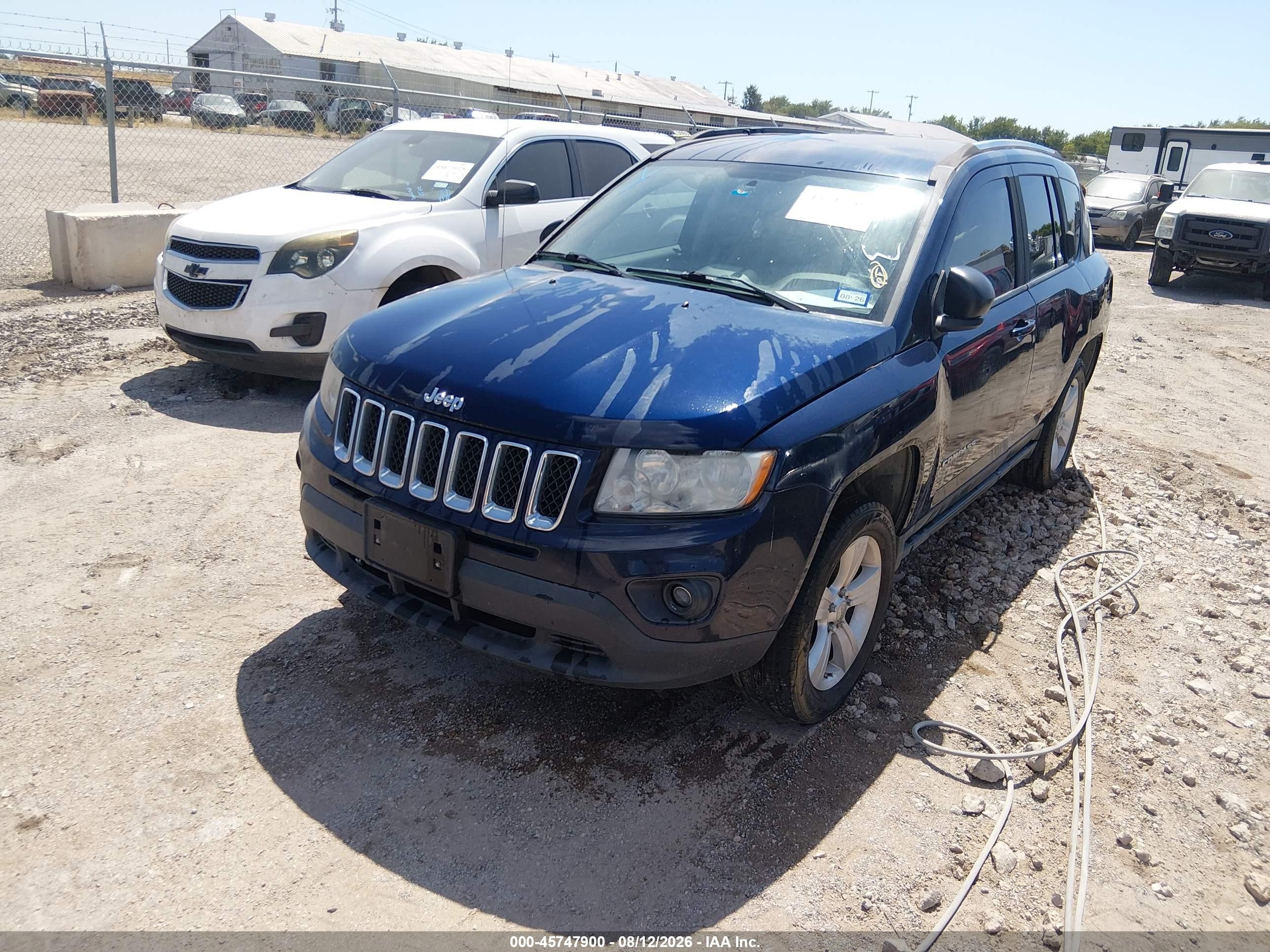2012 Jeep Compass Sport Dark Blue vin: 1C4NJCBA0CD622511