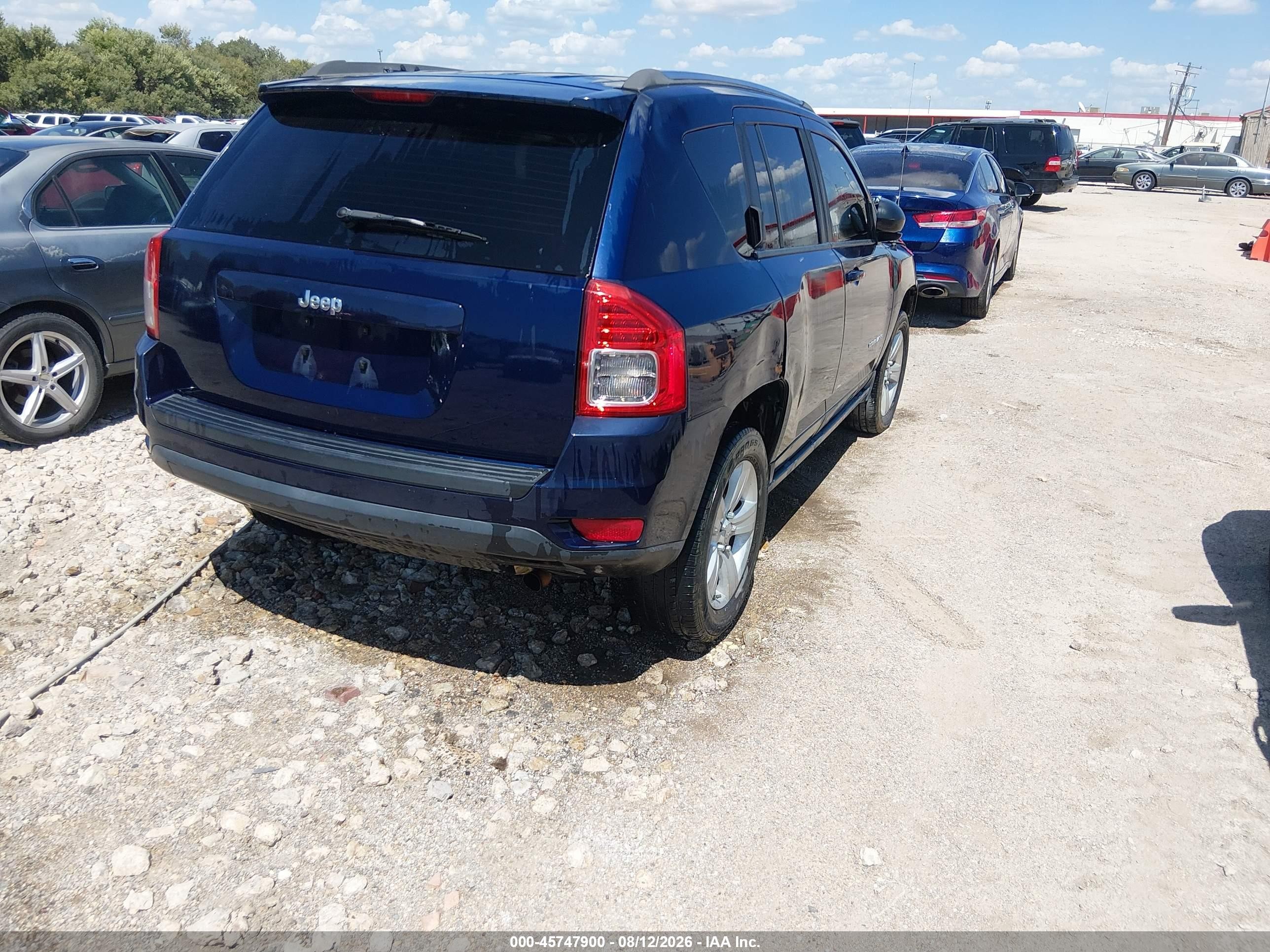 2012 Jeep Compass Sport Dark Blue vin: 1C4NJCBA0CD622511