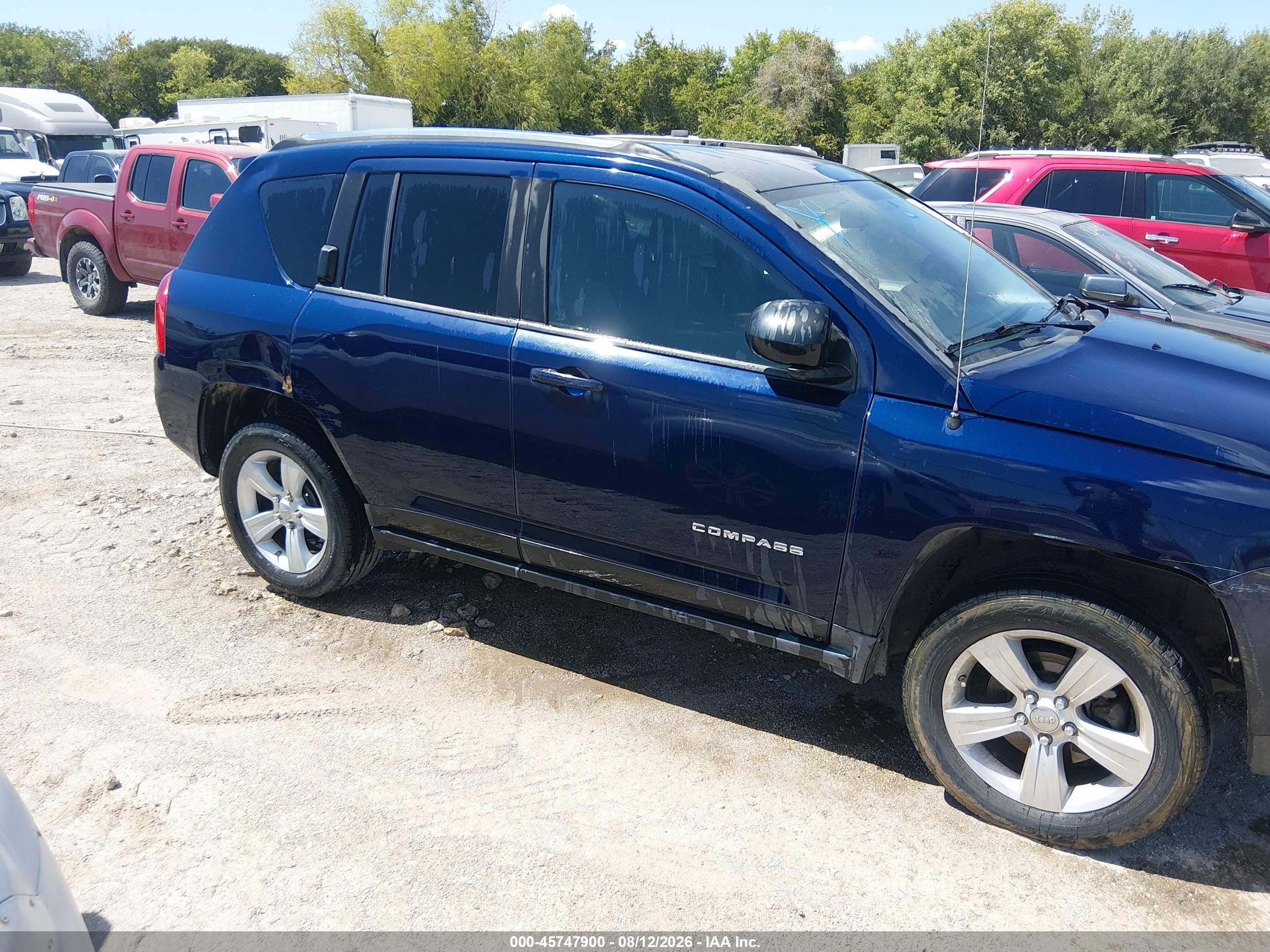2012 Jeep Compass Sport Dark Blue vin: 1C4NJCBA0CD622511