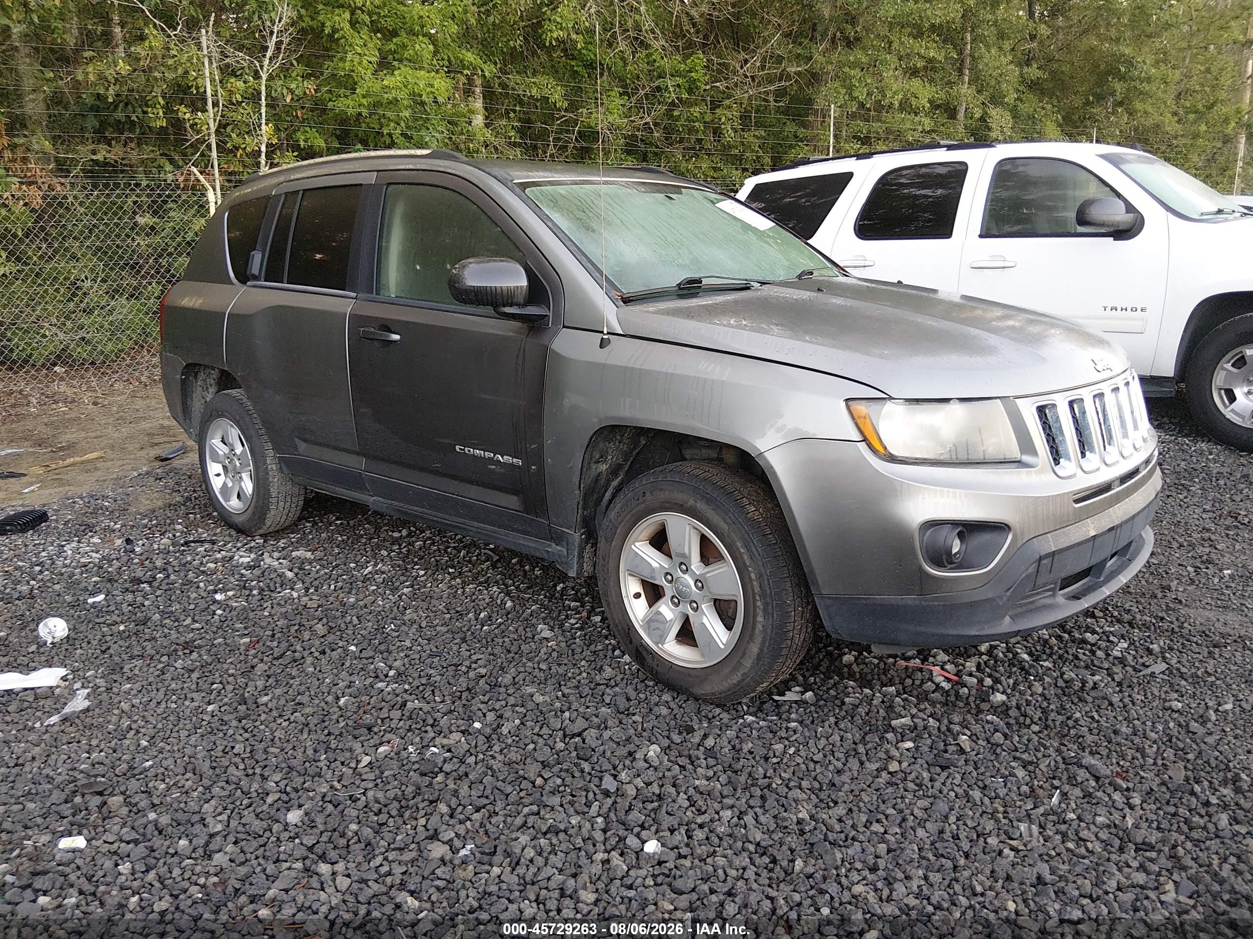 2014 Jeep Compass Sport Gray vin: 1C4NJCBA0ED545612