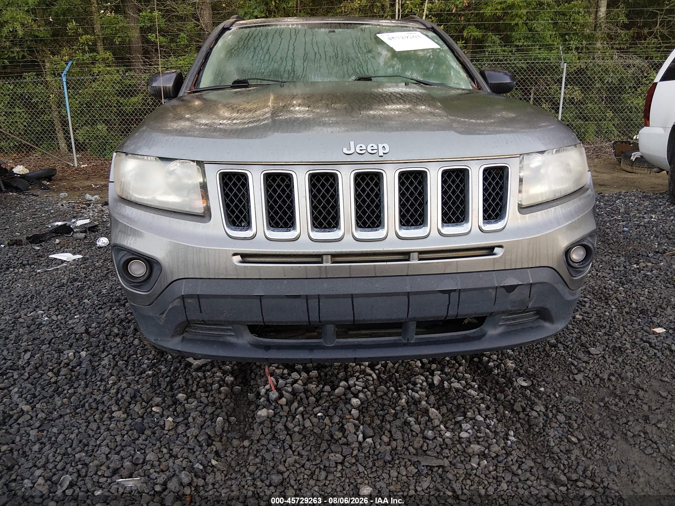 2014 Jeep Compass Sport Gray vin: 1C4NJCBA0ED545612