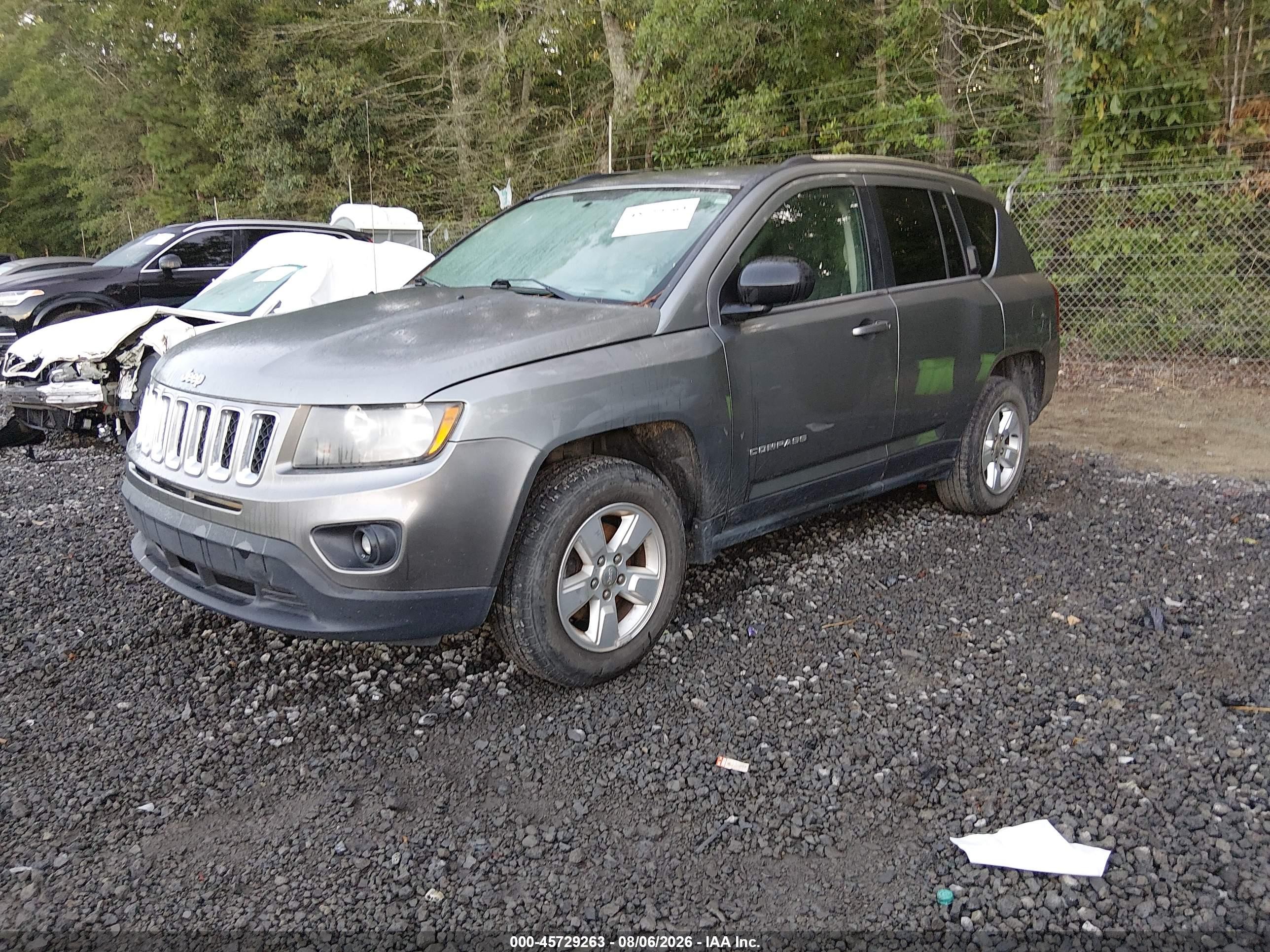 2014 Jeep Compass Sport Gray vin: 1C4NJCBA0ED545612