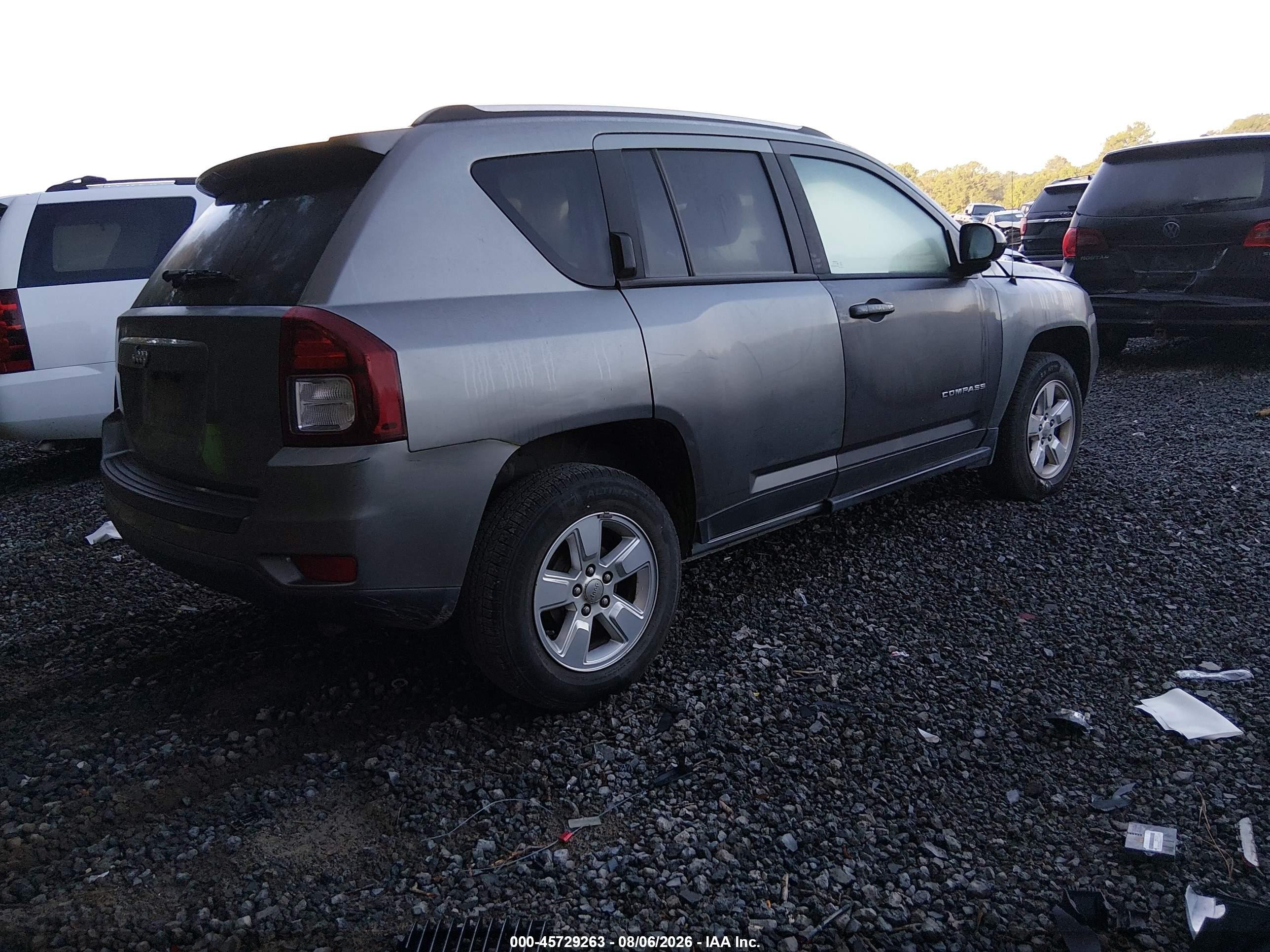 2014 Jeep Compass Sport Gray vin: 1C4NJCBA0ED545612