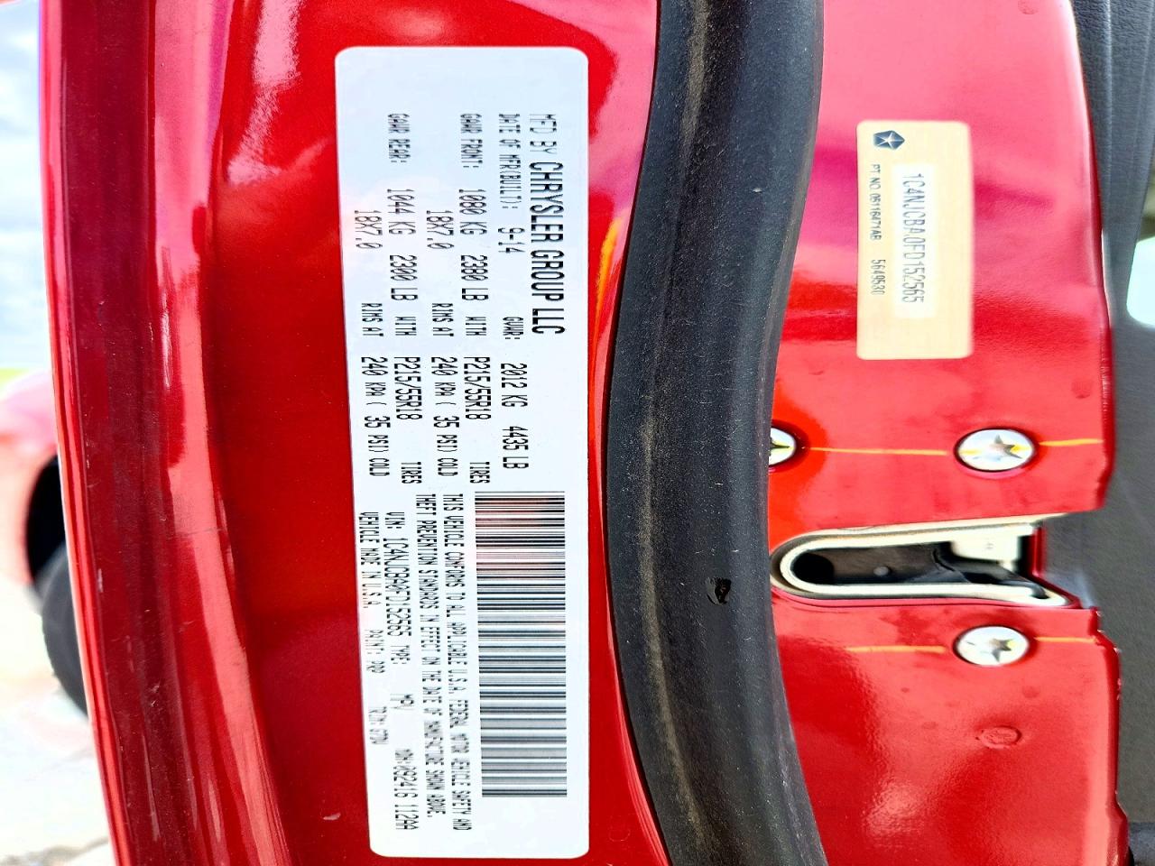2015 Jeep Compass Sport Red vin: 1C4NJCBA0FD152565