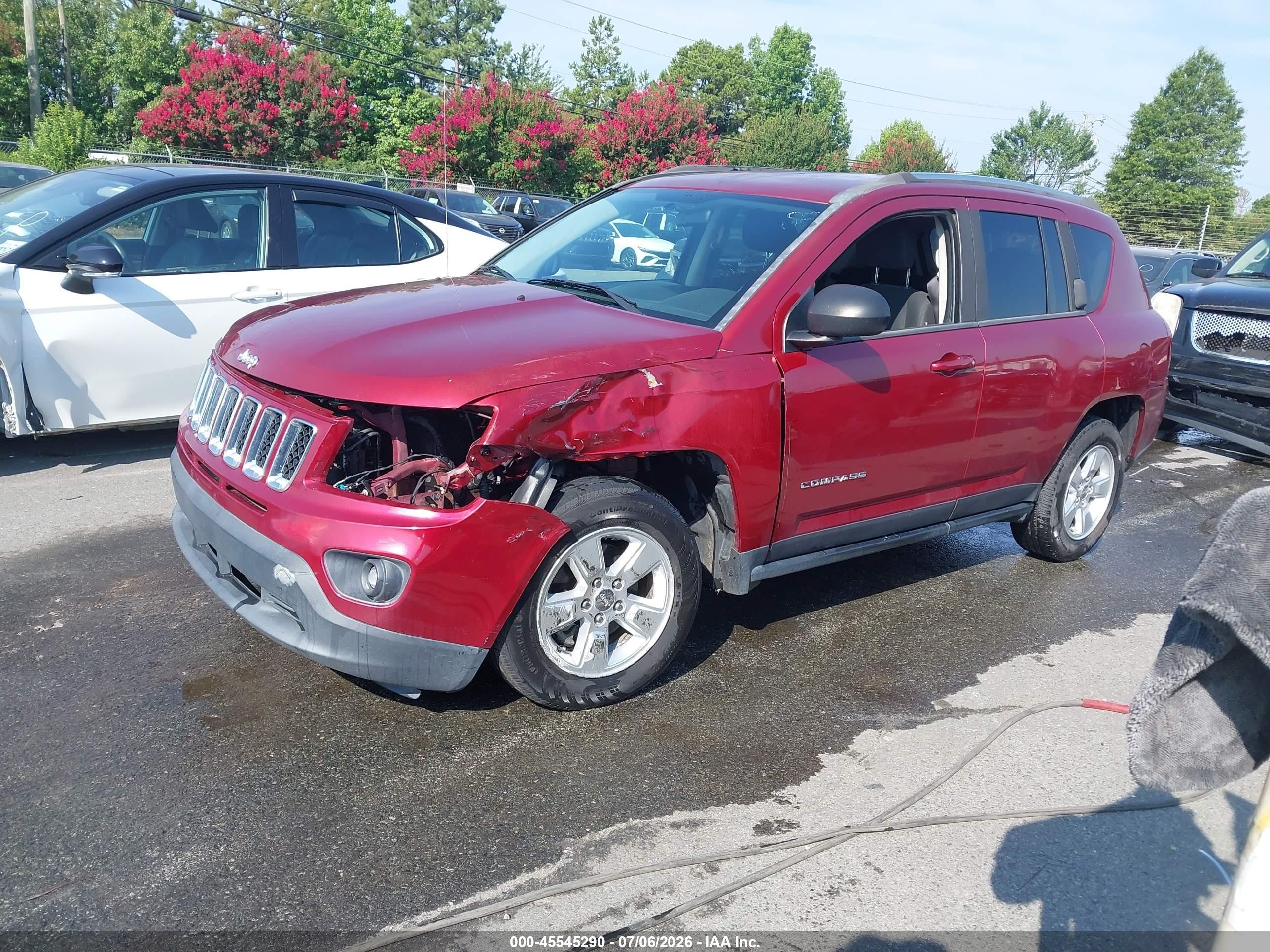2015 Jeep Compass Sport Красный vin: 1C4NJCBA0FD170659