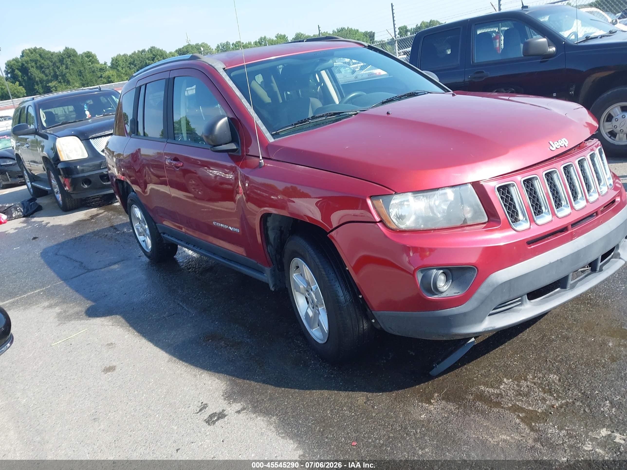 2015 Jeep Compass Sport Красный vin: 1C4NJCBA0FD170659