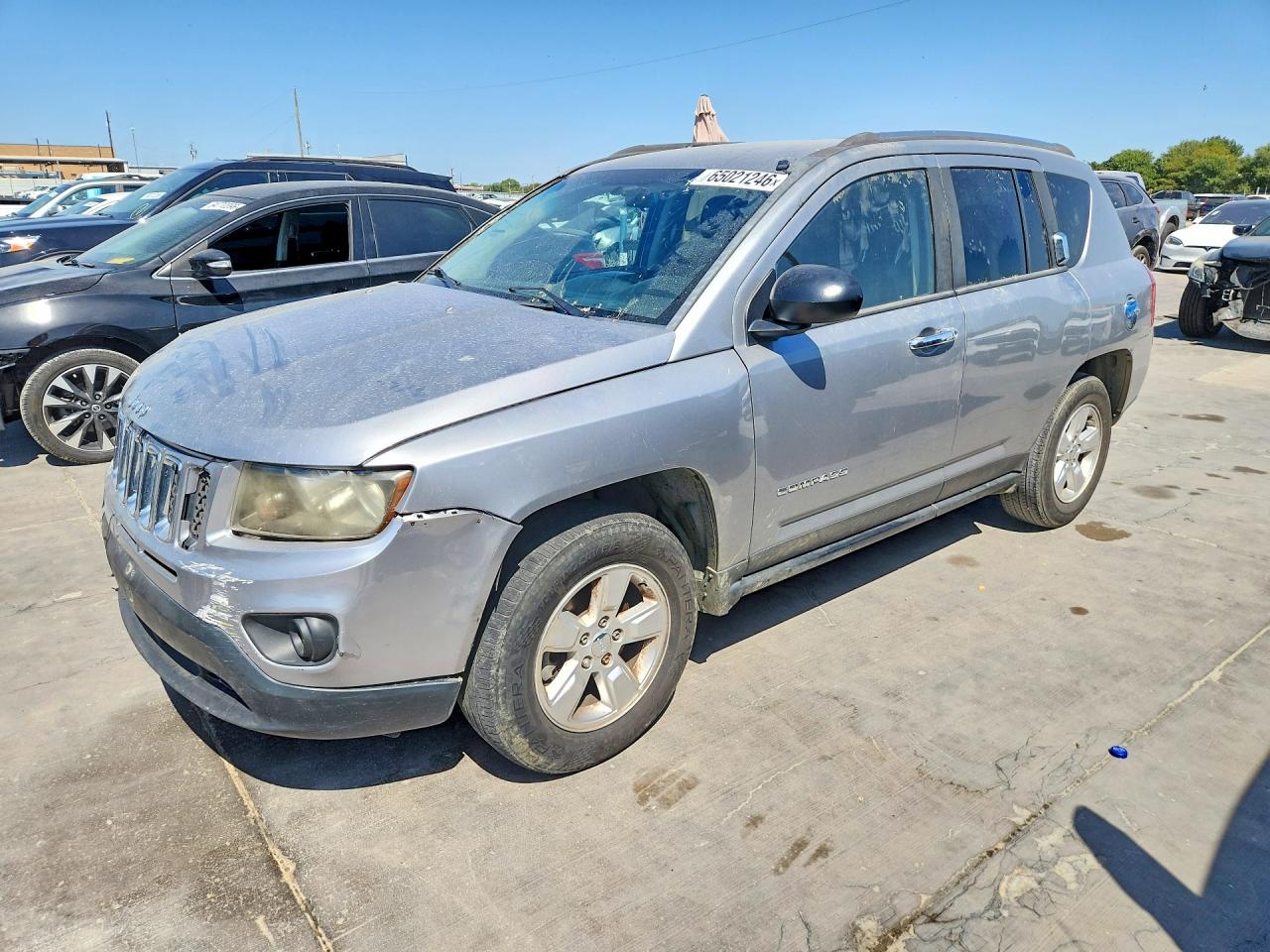 2015 Jeep Compass Sport Silver vin: 1C4NJCBA0FD219178