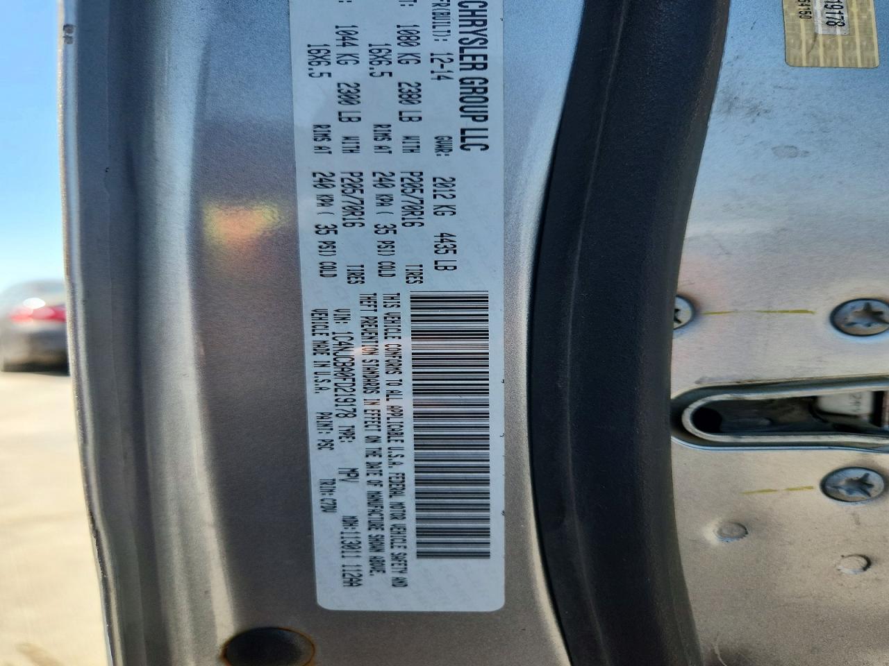 2015 Jeep Compass Sport Silver vin: 1C4NJCBA0FD219178