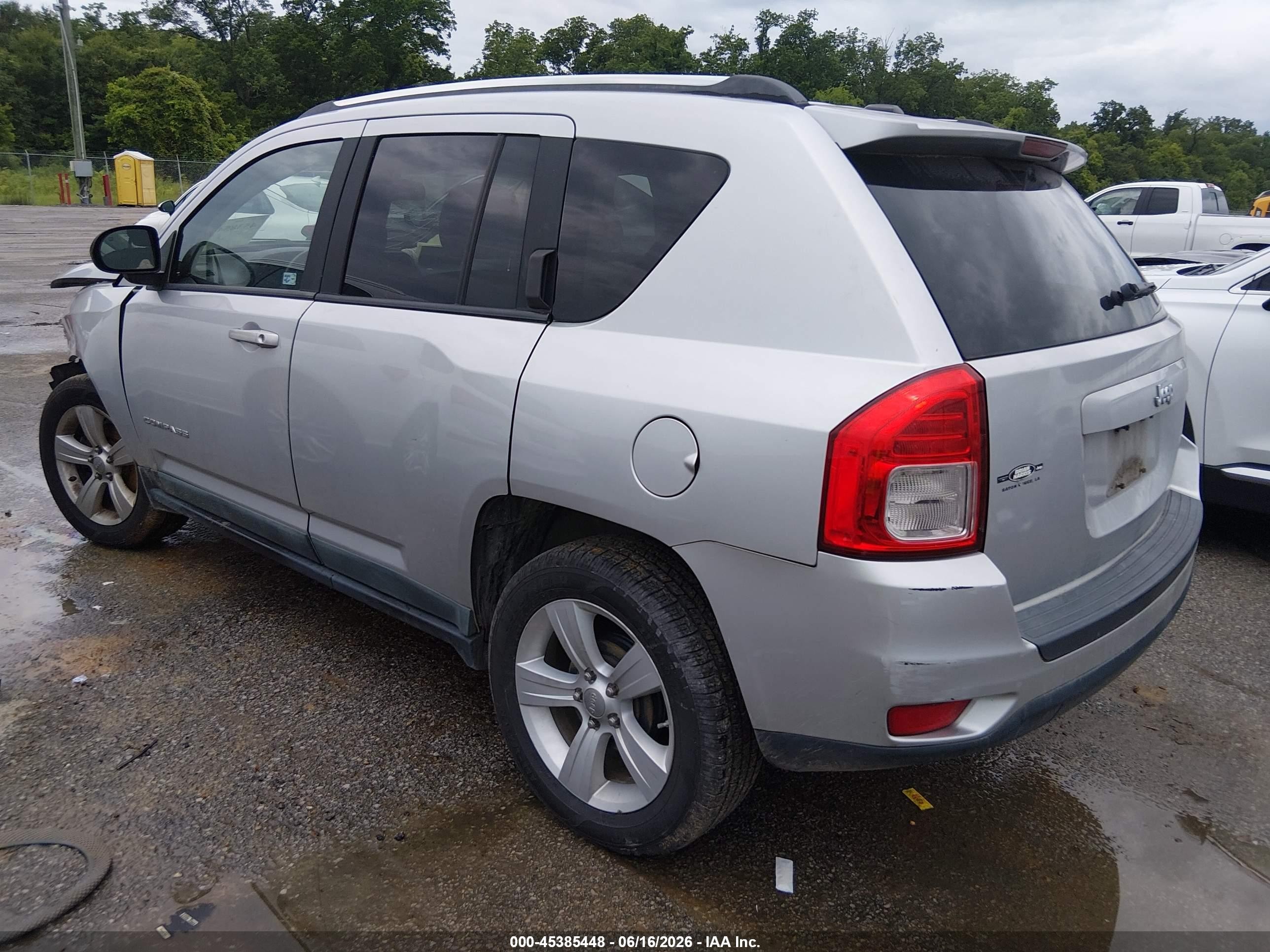 2012 Jeep Compass Sport Silver vin: 1C4NJCBA1CD500613