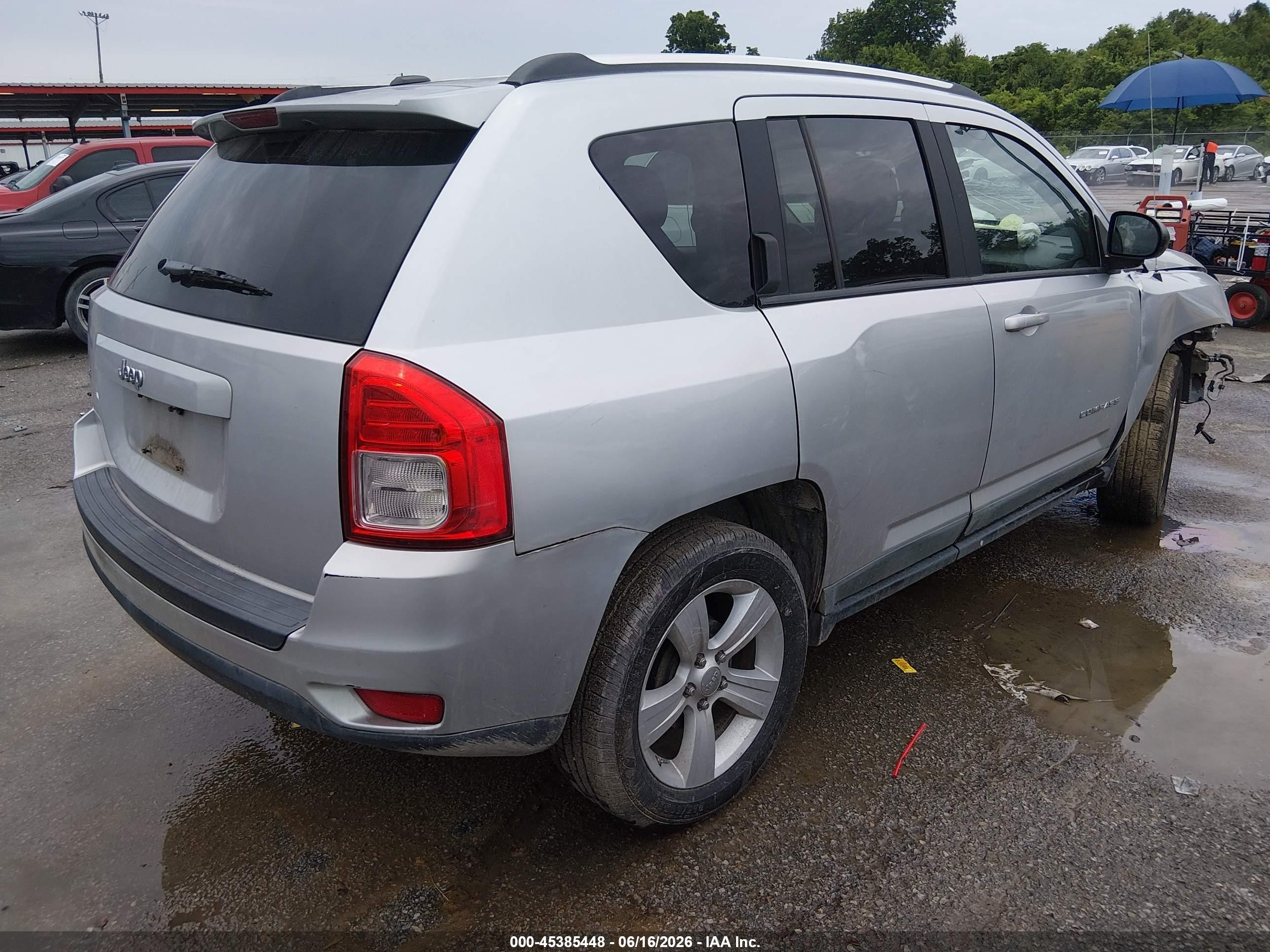 2012 Jeep Compass Sport Silver vin: 1C4NJCBA1CD500613