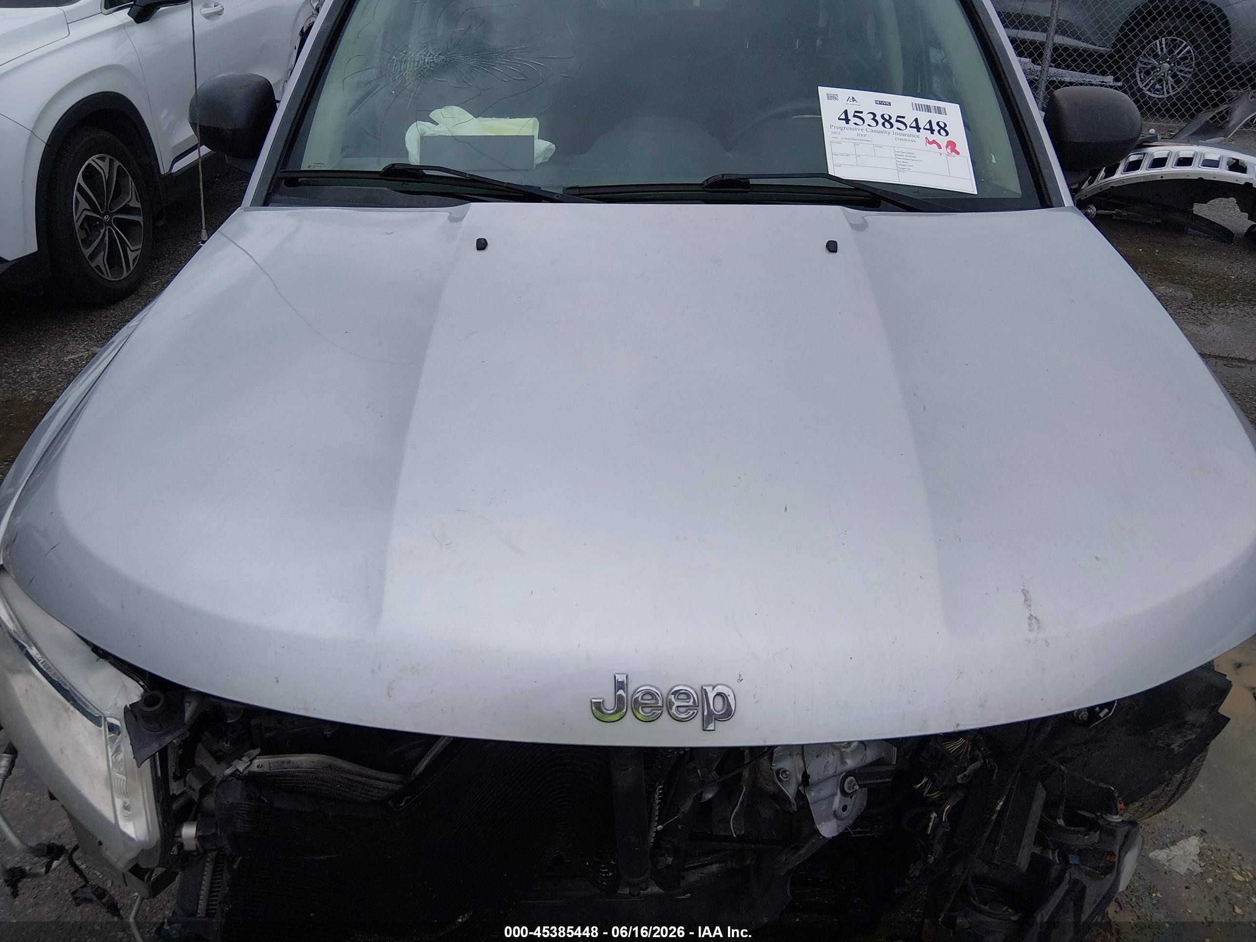 2012 Jeep Compass Sport Silver vin: 1C4NJCBA1CD500613
