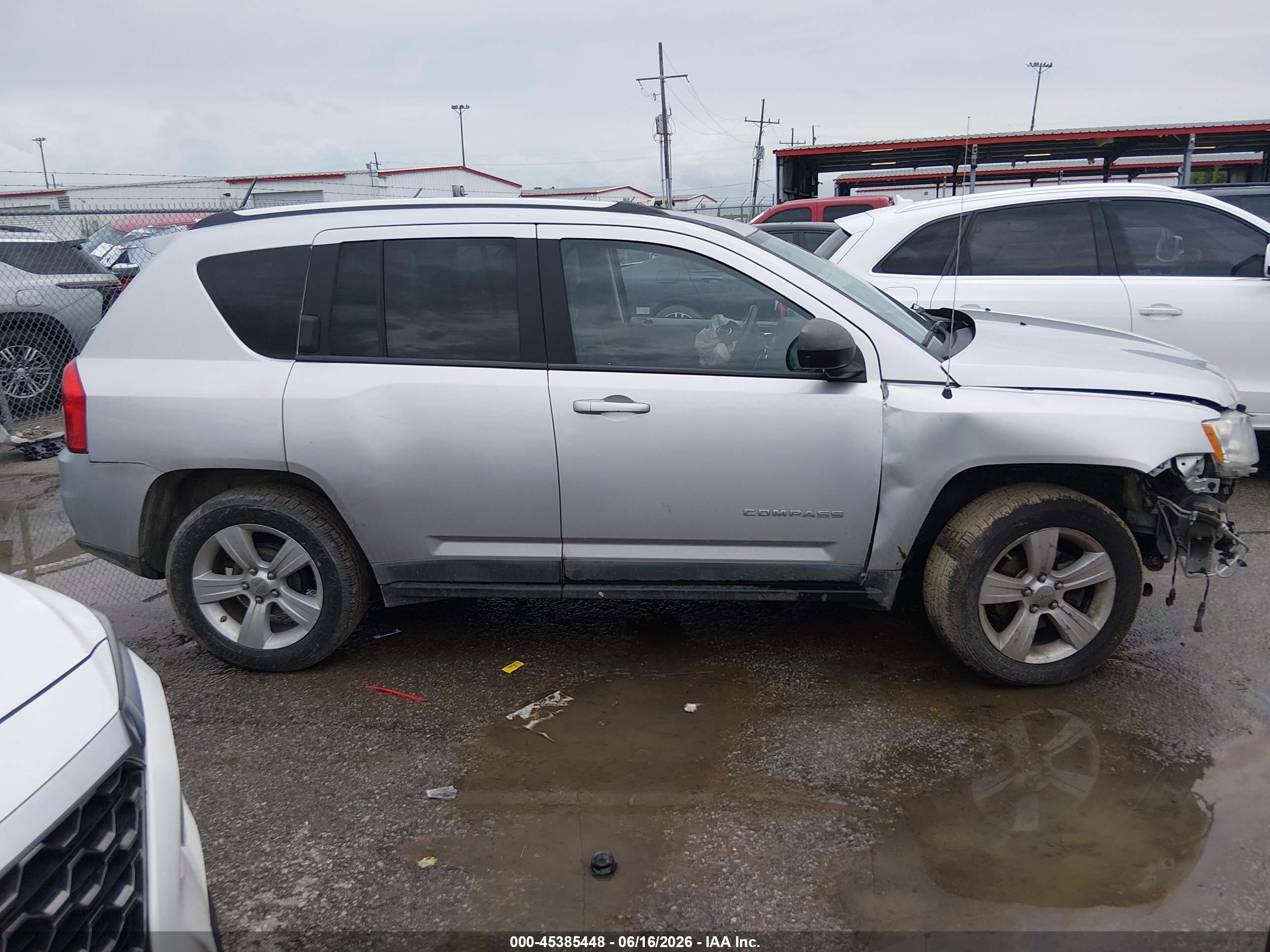 2012 Jeep Compass Sport Silver vin: 1C4NJCBA1CD500613