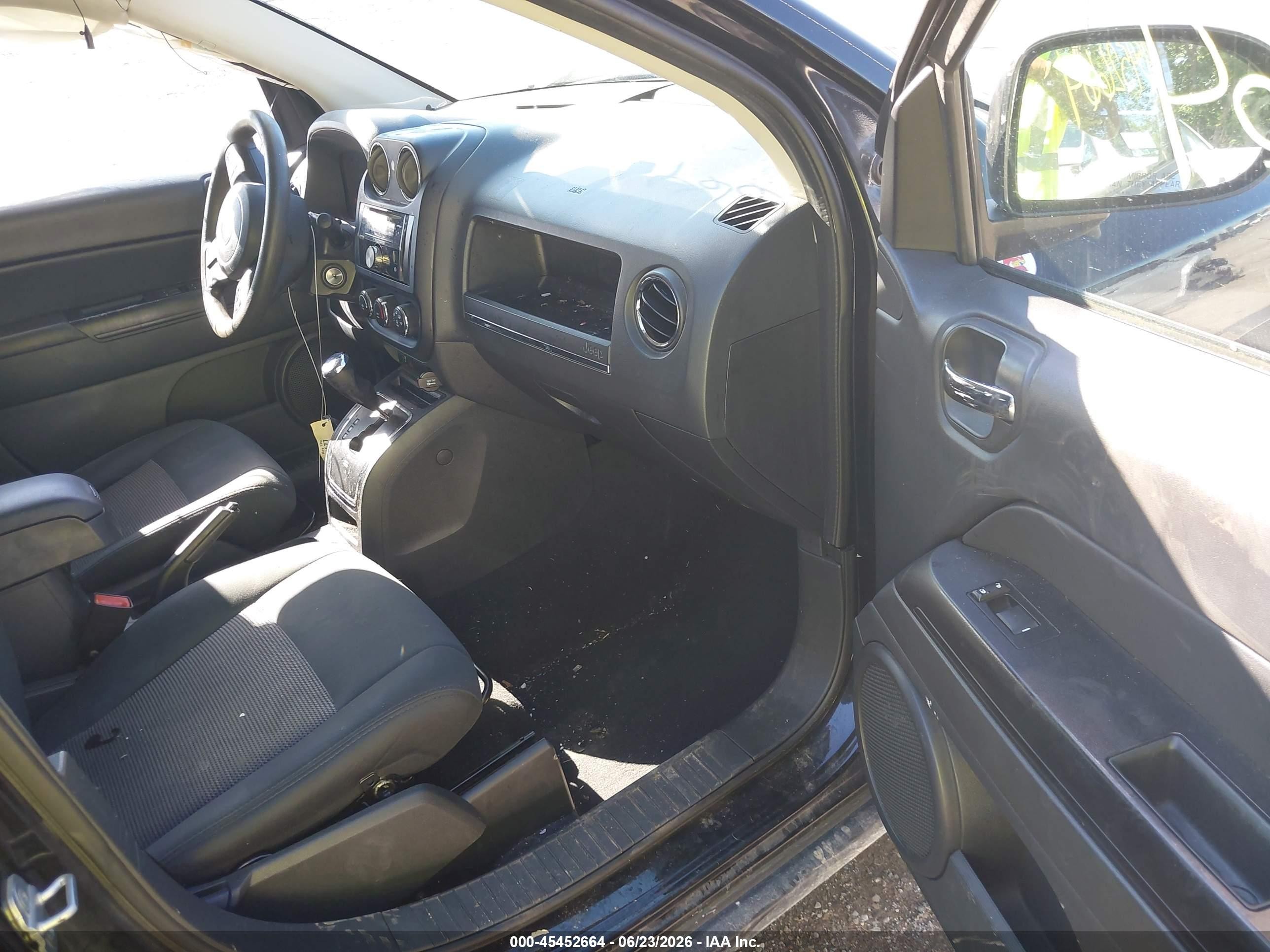 2012 Jeep Compass Sport Black vin: 1C4NJCBA1CD580110