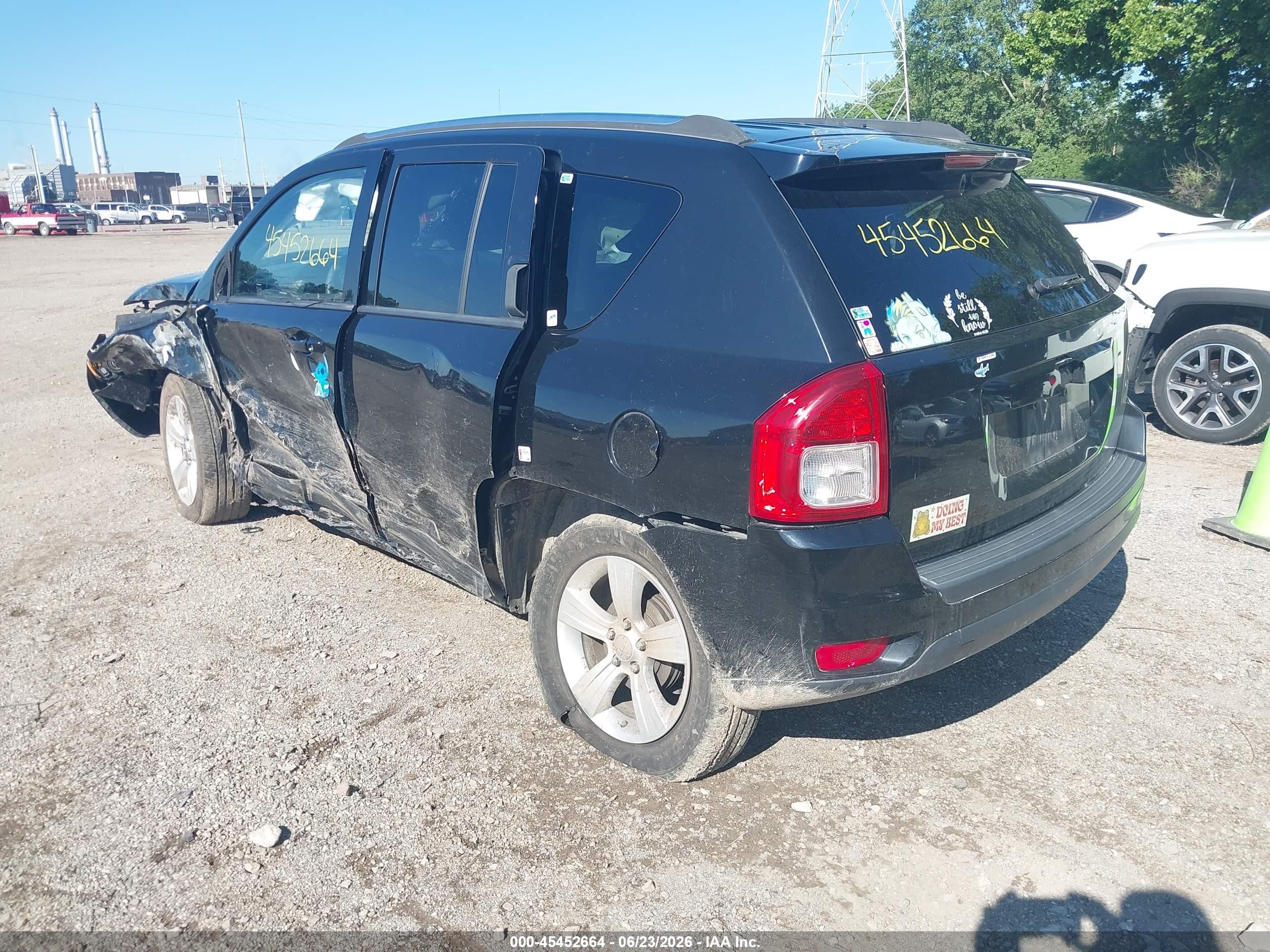 2012 Jeep Compass Sport Black vin: 1C4NJCBA1CD580110