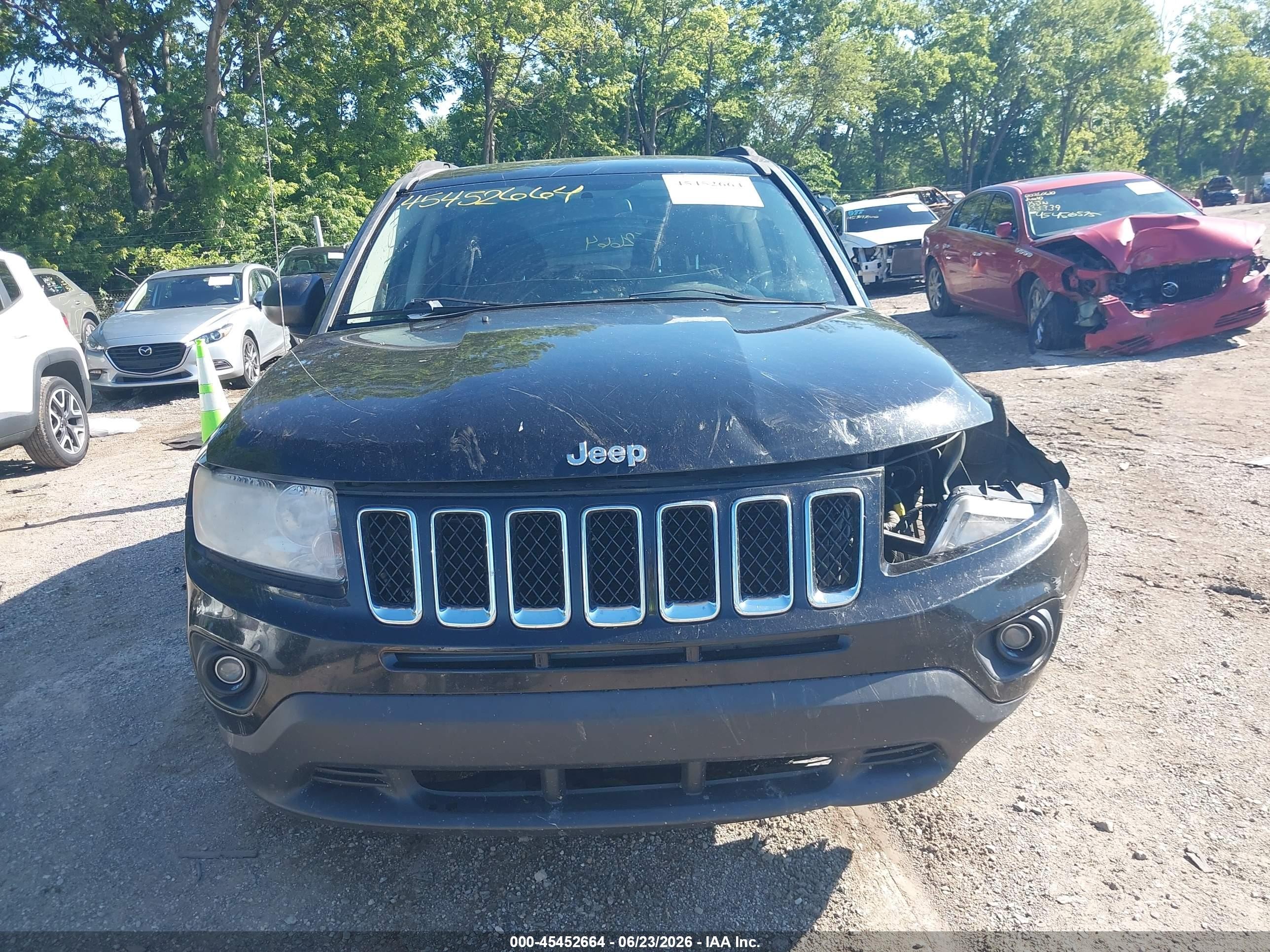 2012 Jeep Compass Sport Black vin: 1C4NJCBA1CD580110
