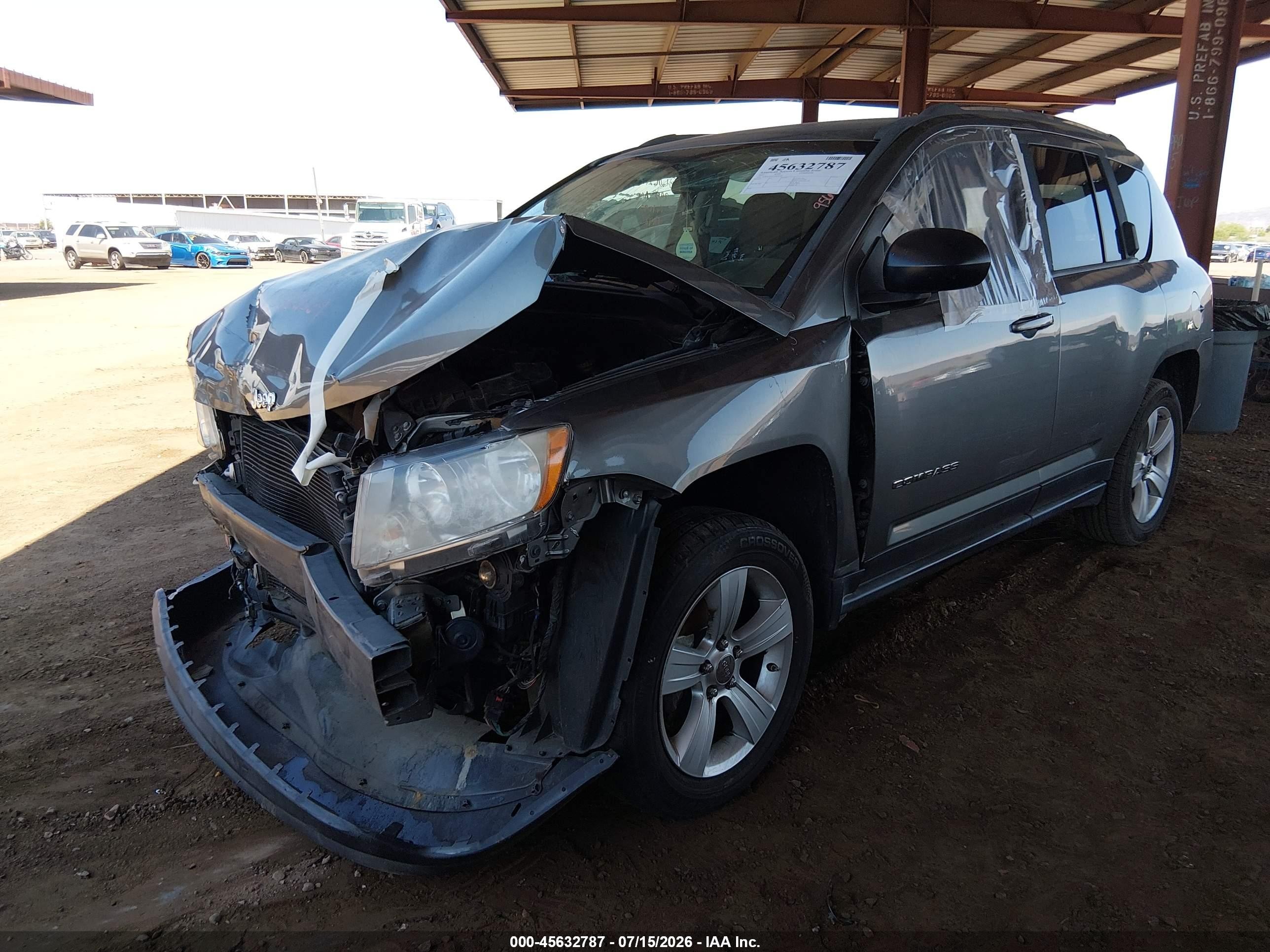 2012 Jeep Compass Sport Gray vin: 1C4NJCBA1CD618192