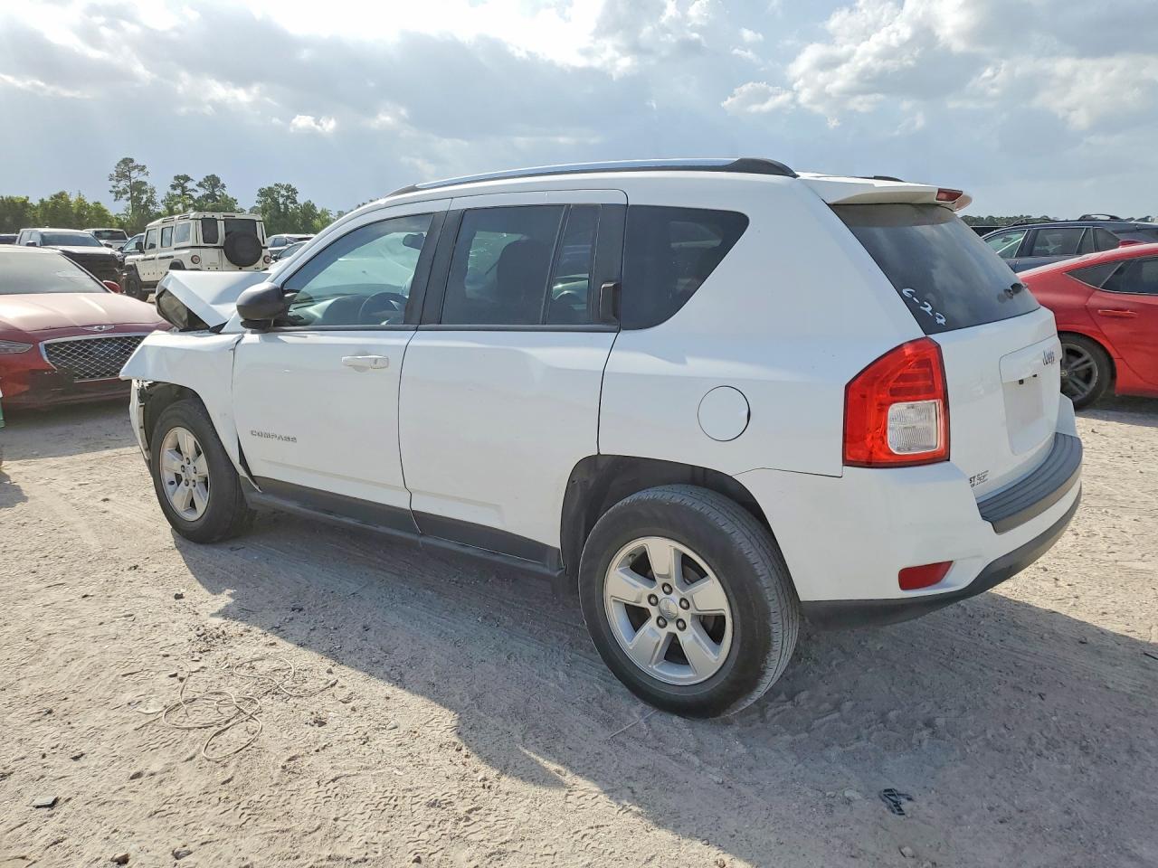 2013 Jeep Compass Sport White vin: 1C4NJCBA1DD250890