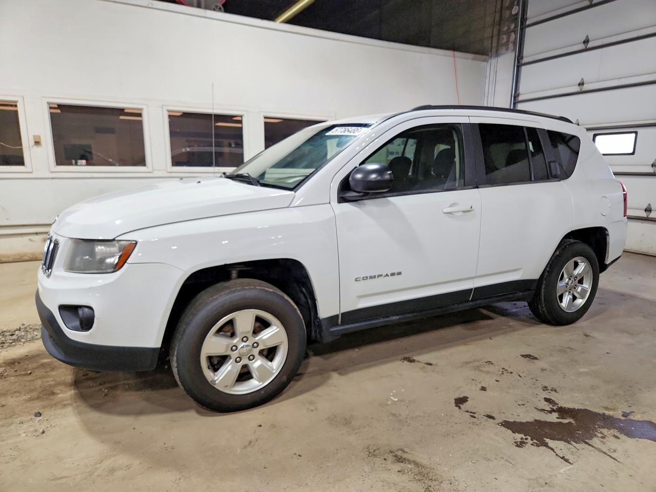 2014 Jeep Compass White vin: 1C4NJCBA1ED587058