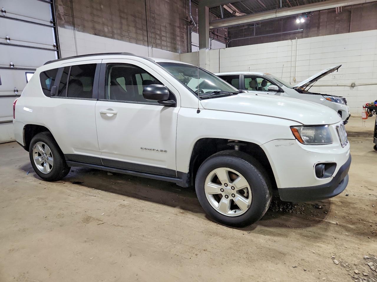 2014 Jeep Compass White vin: 1C4NJCBA1ED587058