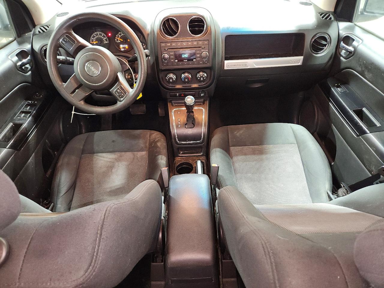 2014 Jeep Compass White vin: 1C4NJCBA1ED587058