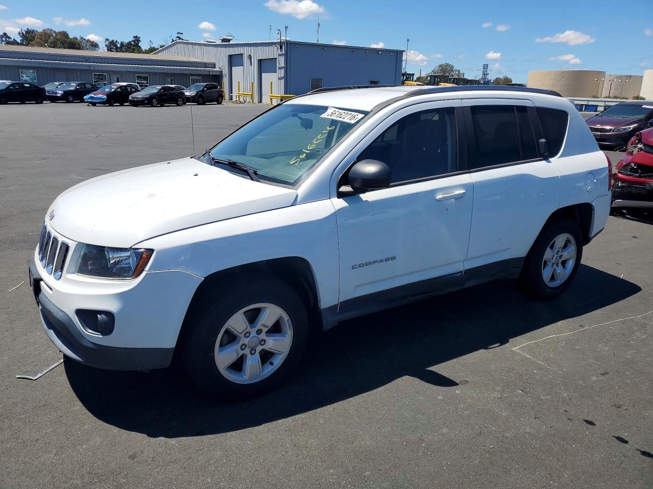 2015 Jeep Compass Sport White vin: 1C4NJCBA1FD143812
