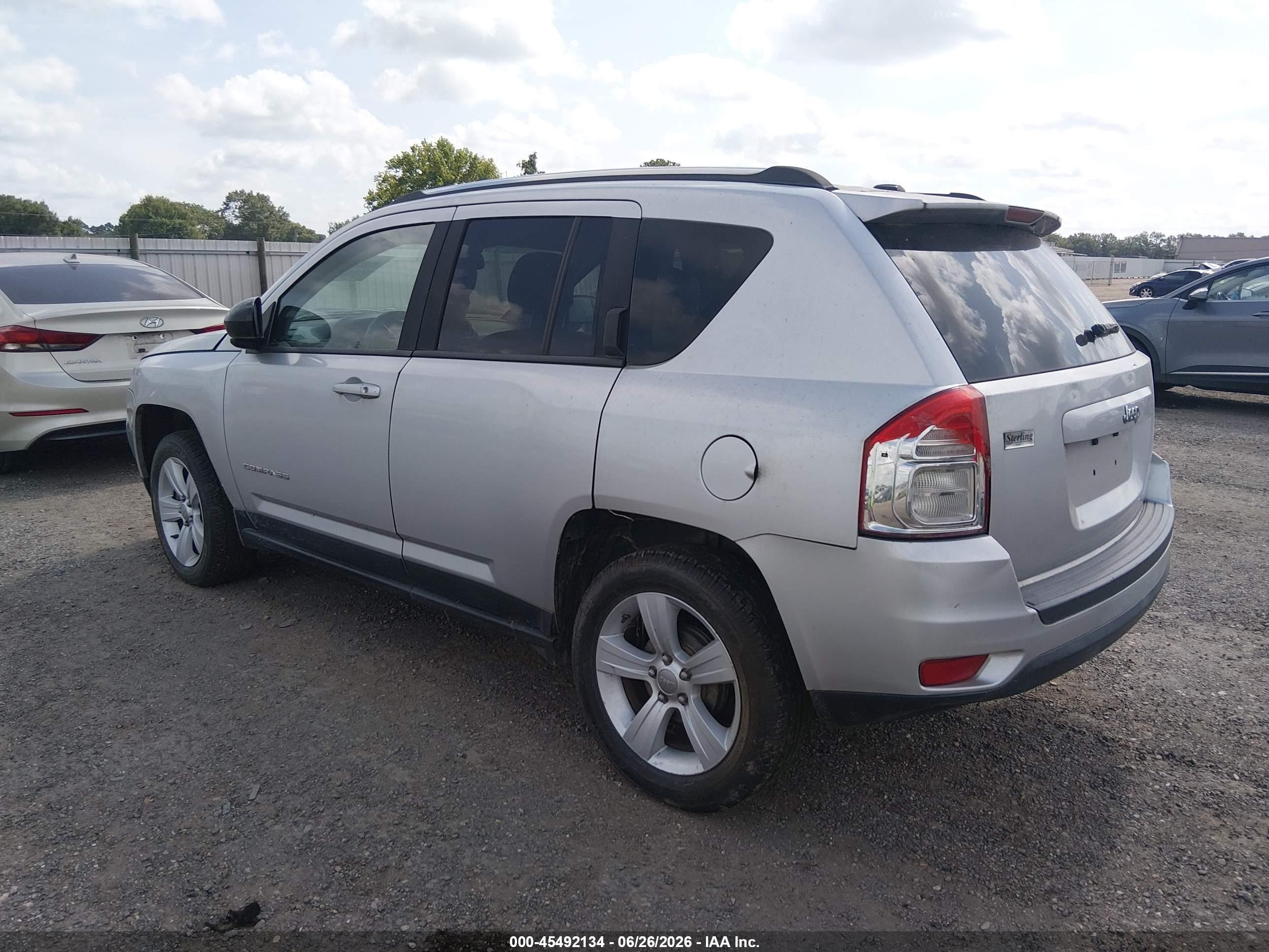 2012 Jeep Compass Sport Silver vin: 1C4NJCBA2CD716373