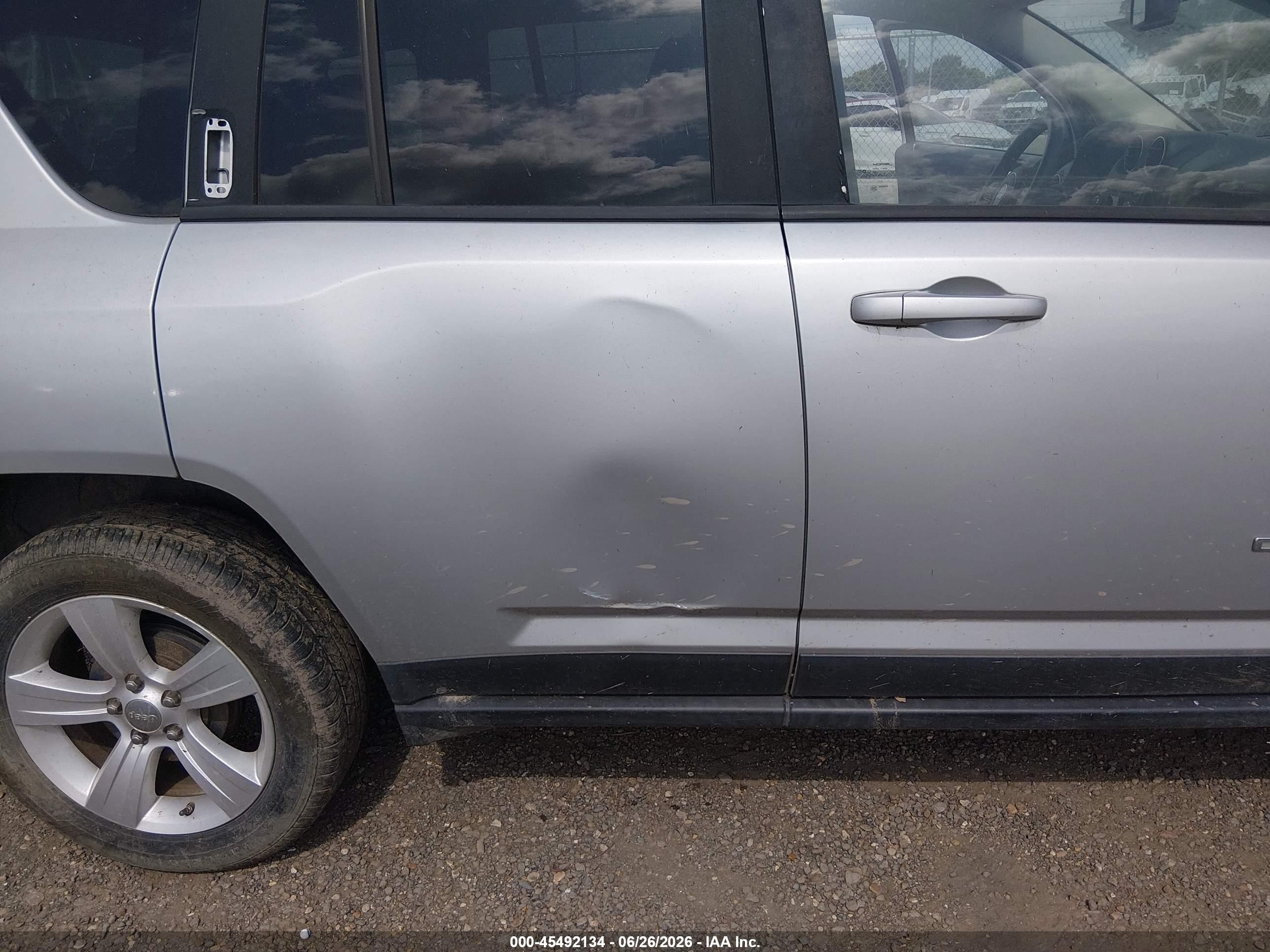 2012 Jeep Compass Sport Silver vin: 1C4NJCBA2CD716373
