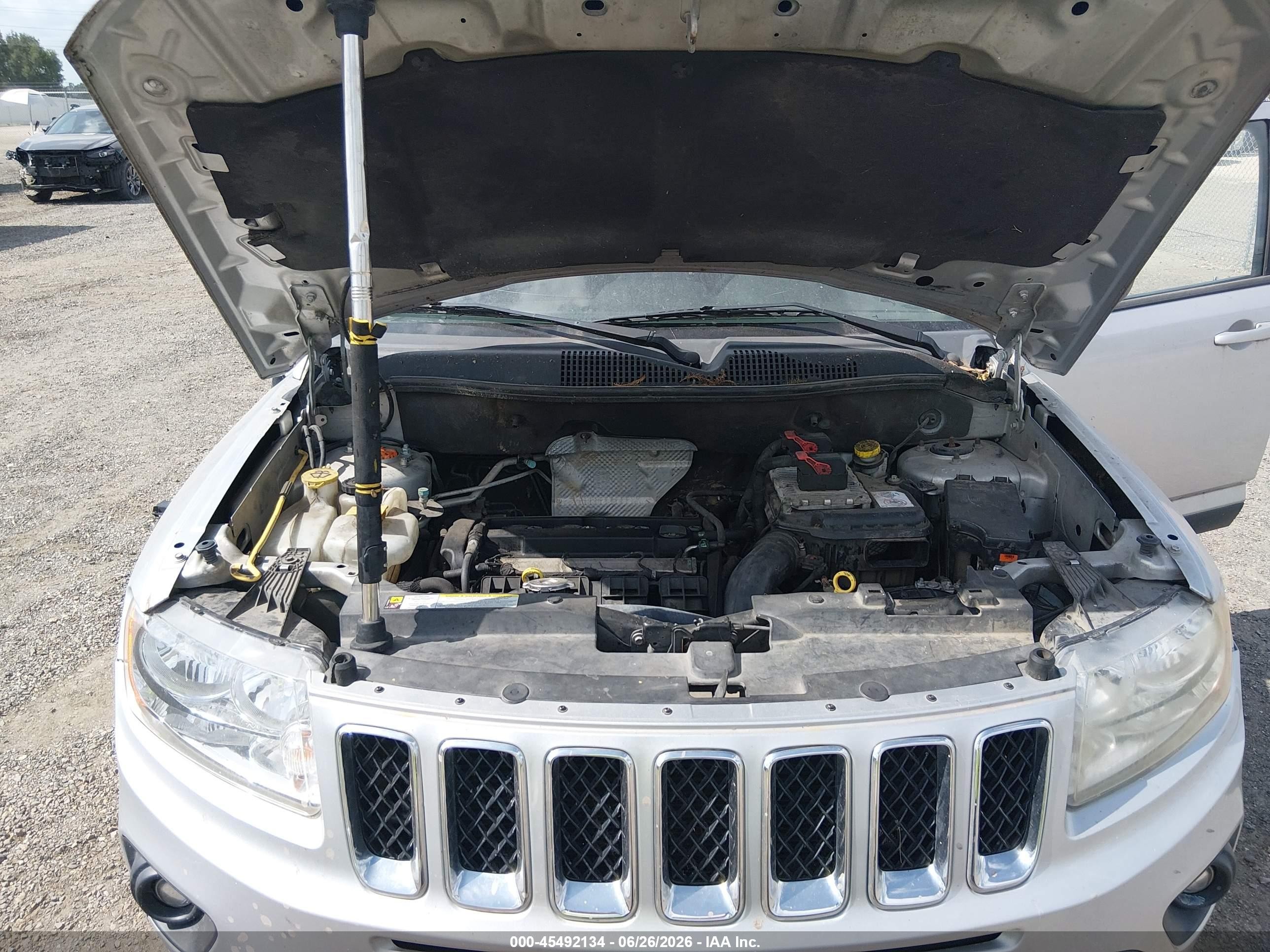 2012 Jeep Compass Sport Silver vin: 1C4NJCBA2CD716373