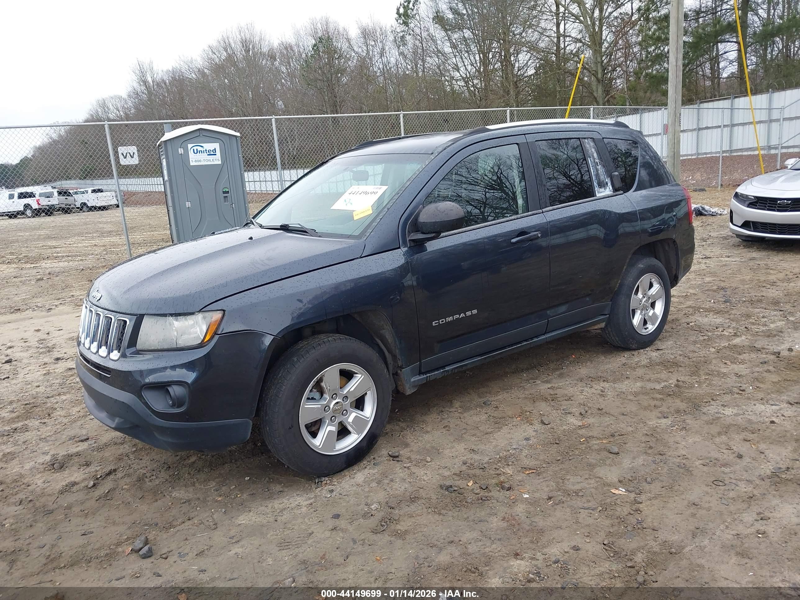 2014 Jeep Compass Sport Серый vin: 1C4NJCBA2ED552142