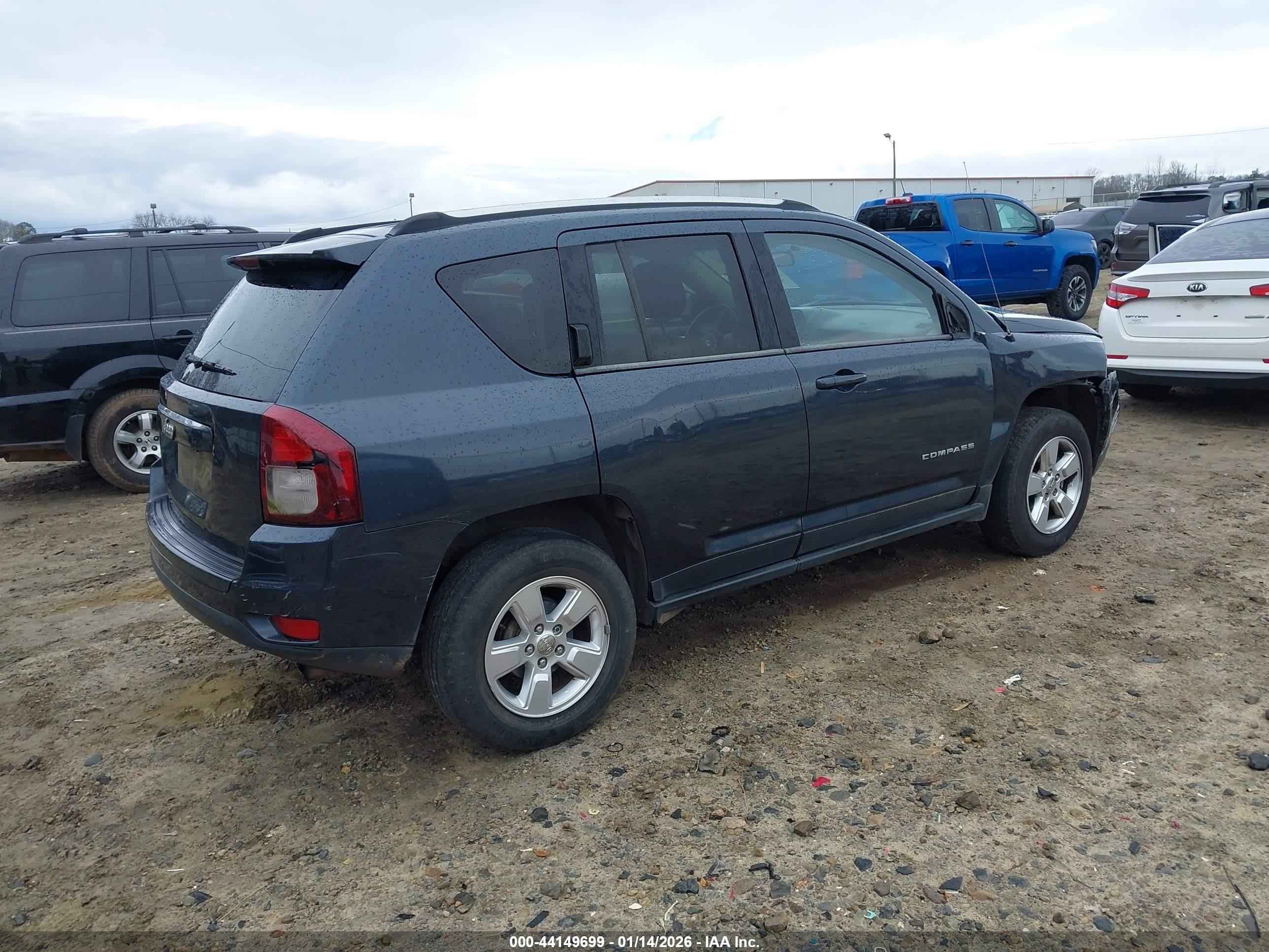 2014 Jeep Compass Sport Серый vin: 1C4NJCBA2ED552142