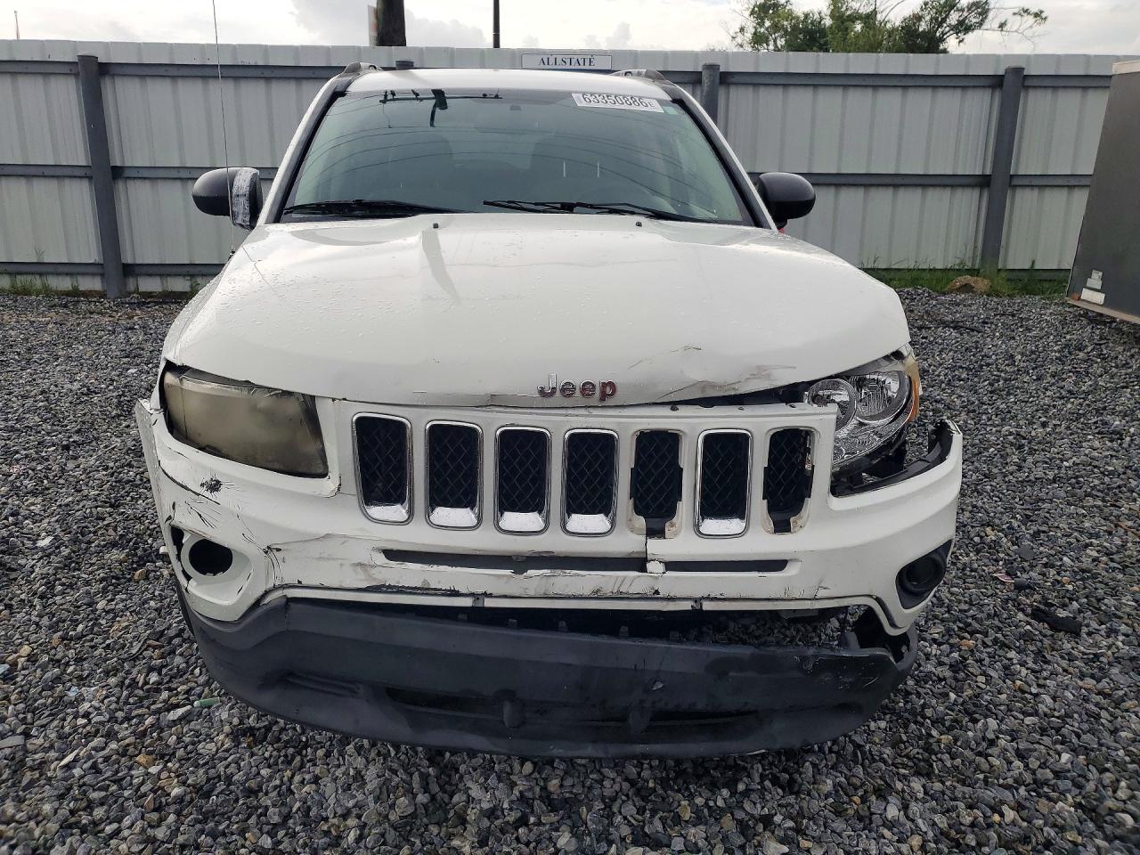 2014 Jeep Compass Sport White vin: 1C4NJCBA2ED643332