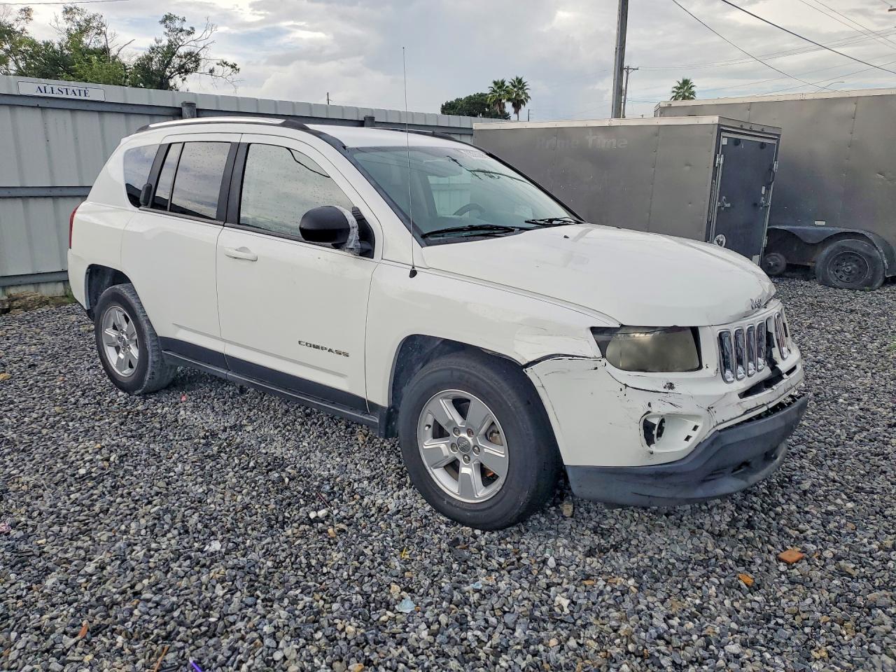 2014 Jeep Compass Sport White vin: 1C4NJCBA2ED643332