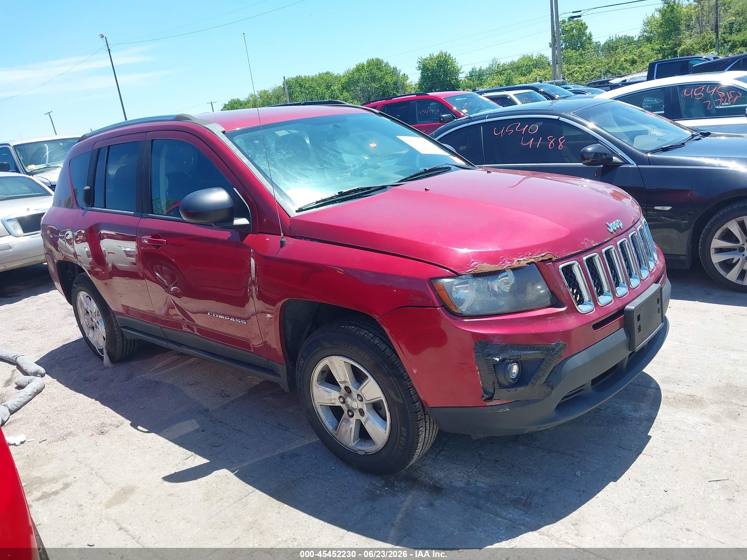 2014 Jeep Compass Sport Red vin: 1C4NJCBA2ED666707
