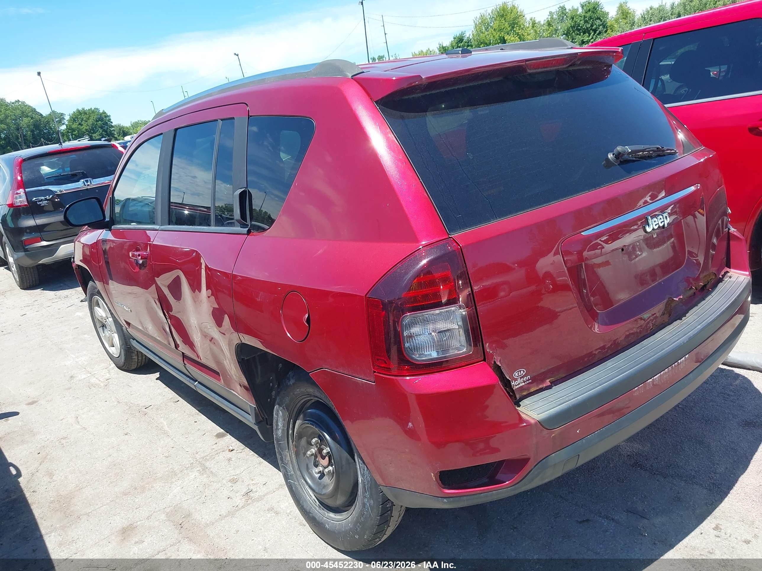 2014 Jeep Compass Sport Red vin: 1C4NJCBA2ED666707