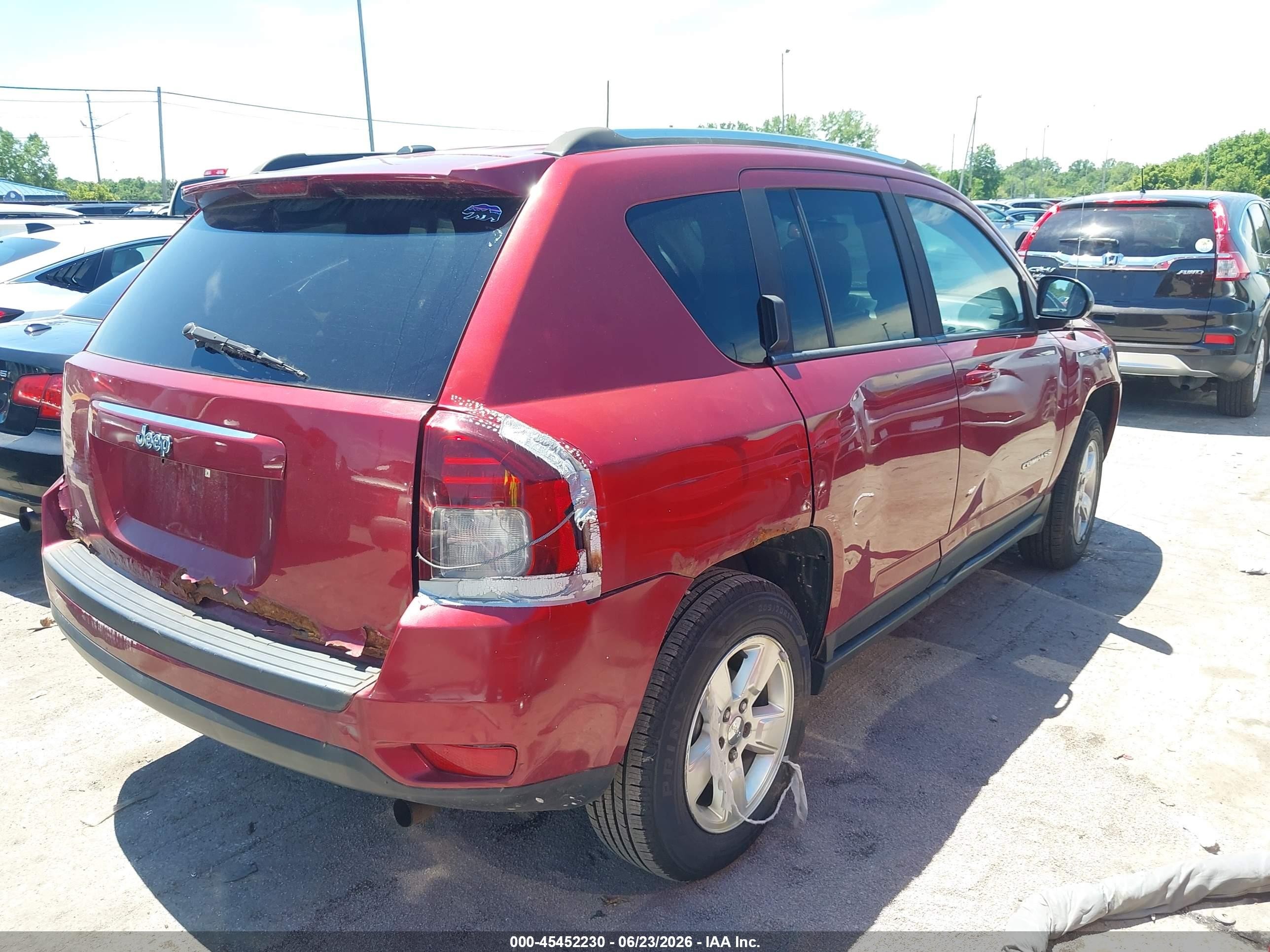 2014 Jeep Compass Sport Red vin: 1C4NJCBA2ED666707