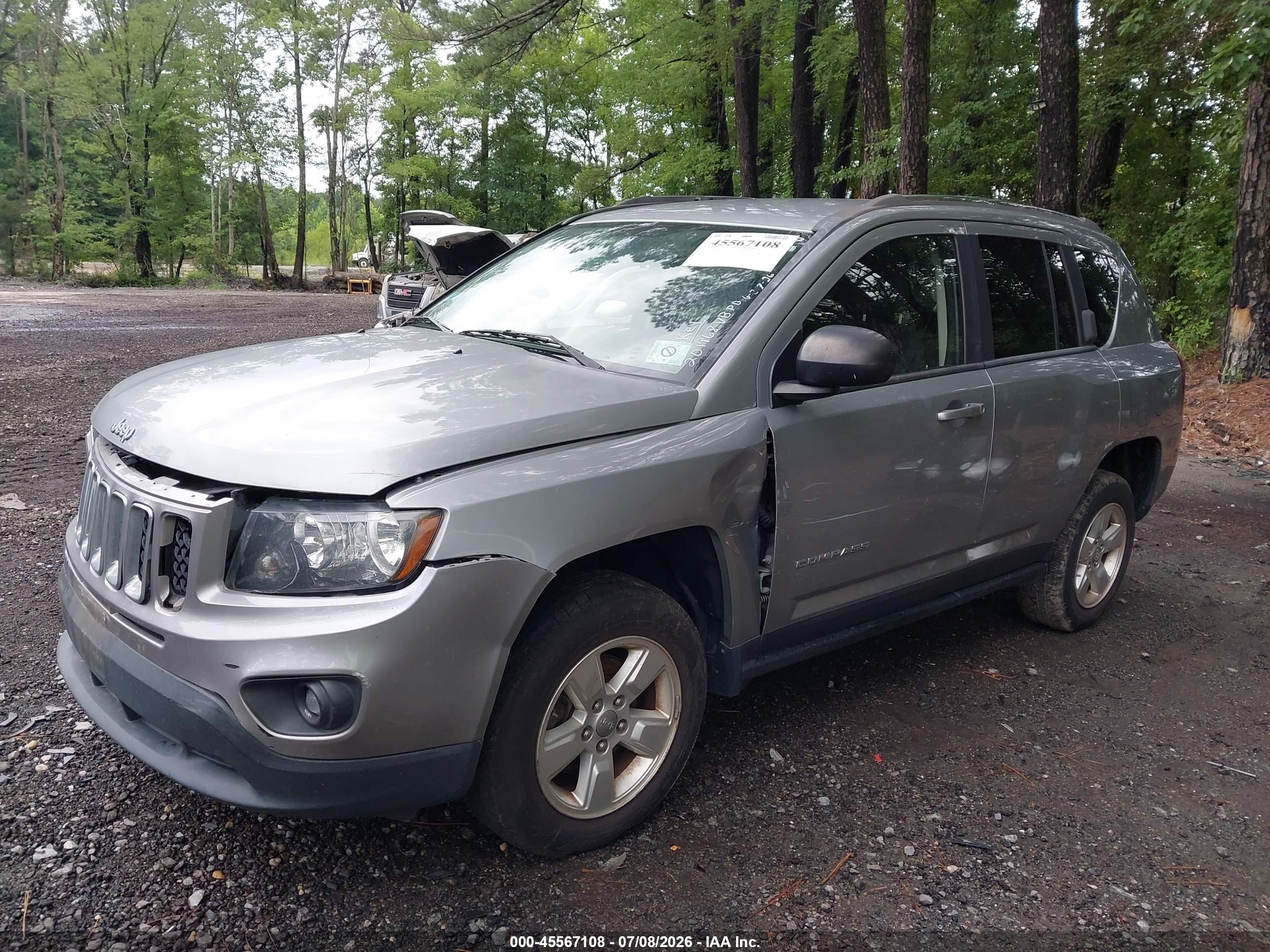 2015 Jeep Compass Sport Gray vin: 1C4NJCBA2FD170582