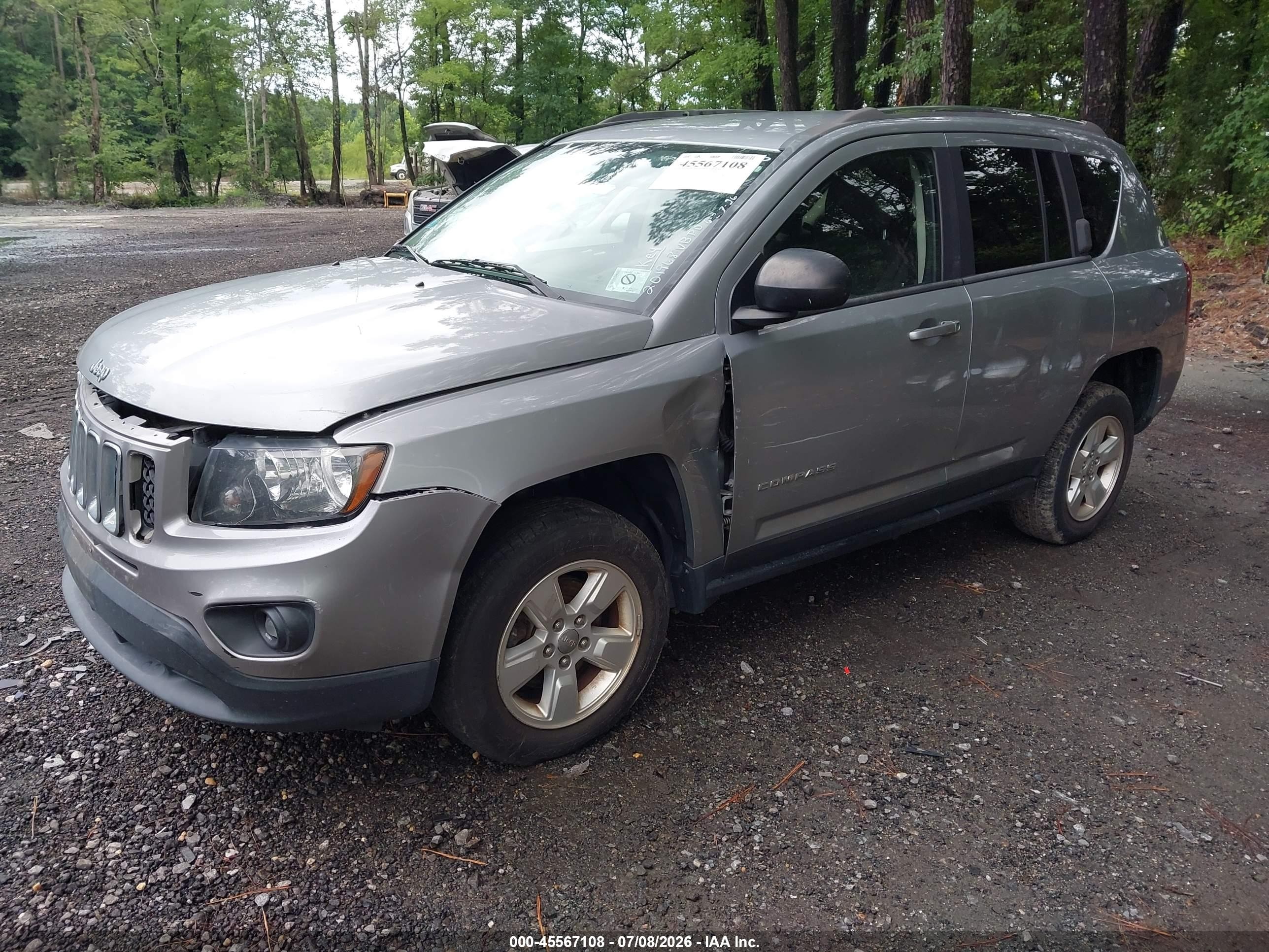 2015 Jeep Compass Sport Gray vin: 1C4NJCBA2FD170582