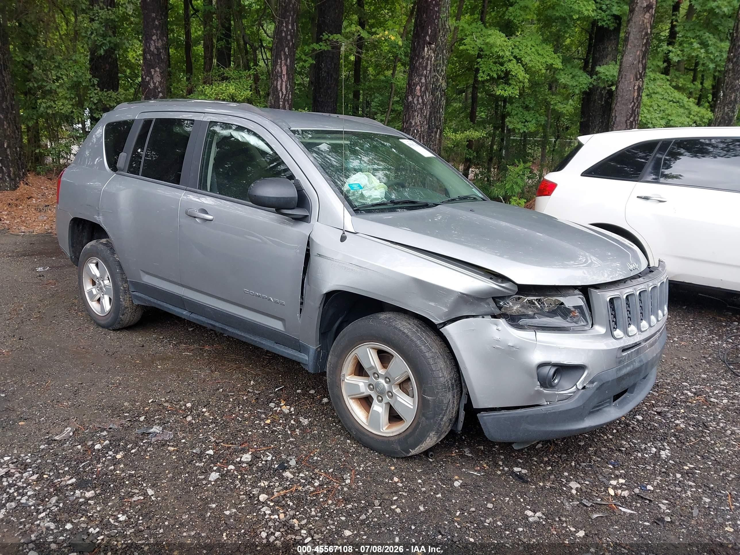 2015 Jeep Compass Sport Gray vin: 1C4NJCBA2FD170582