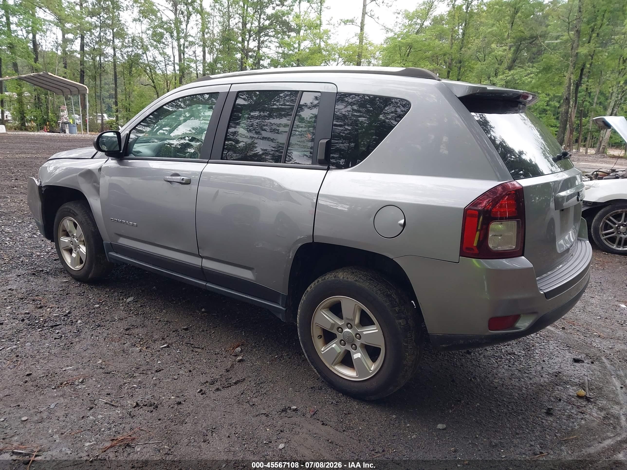 2015 Jeep Compass Sport Gray vin: 1C4NJCBA2FD170582
