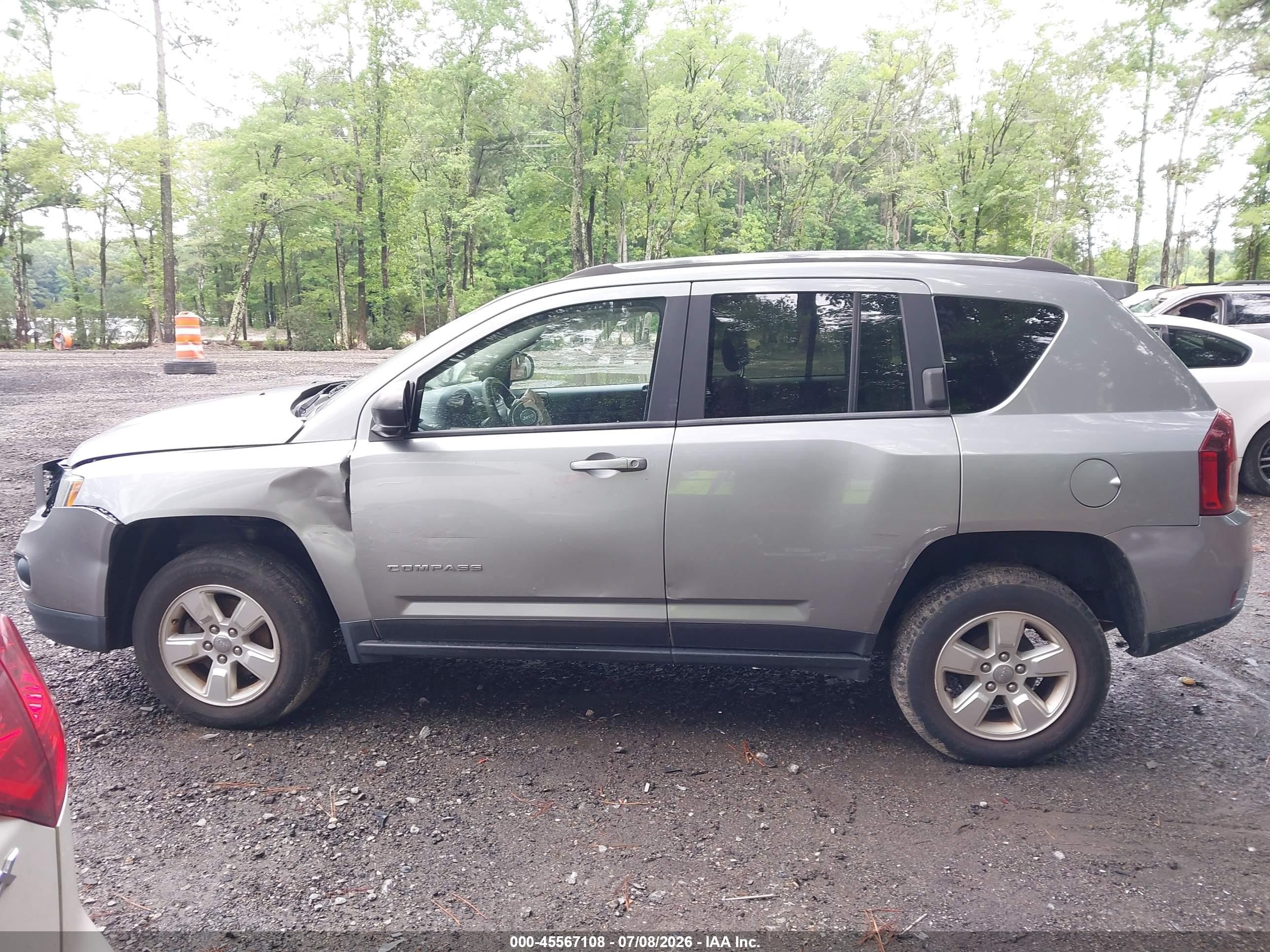 2015 Jeep Compass Sport Gray vin: 1C4NJCBA2FD170582