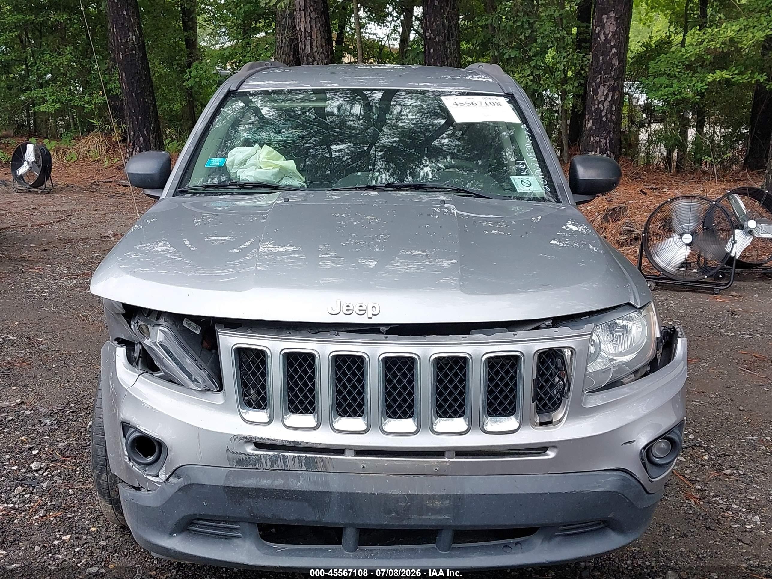 2015 Jeep Compass Sport Gray vin: 1C4NJCBA2FD170582