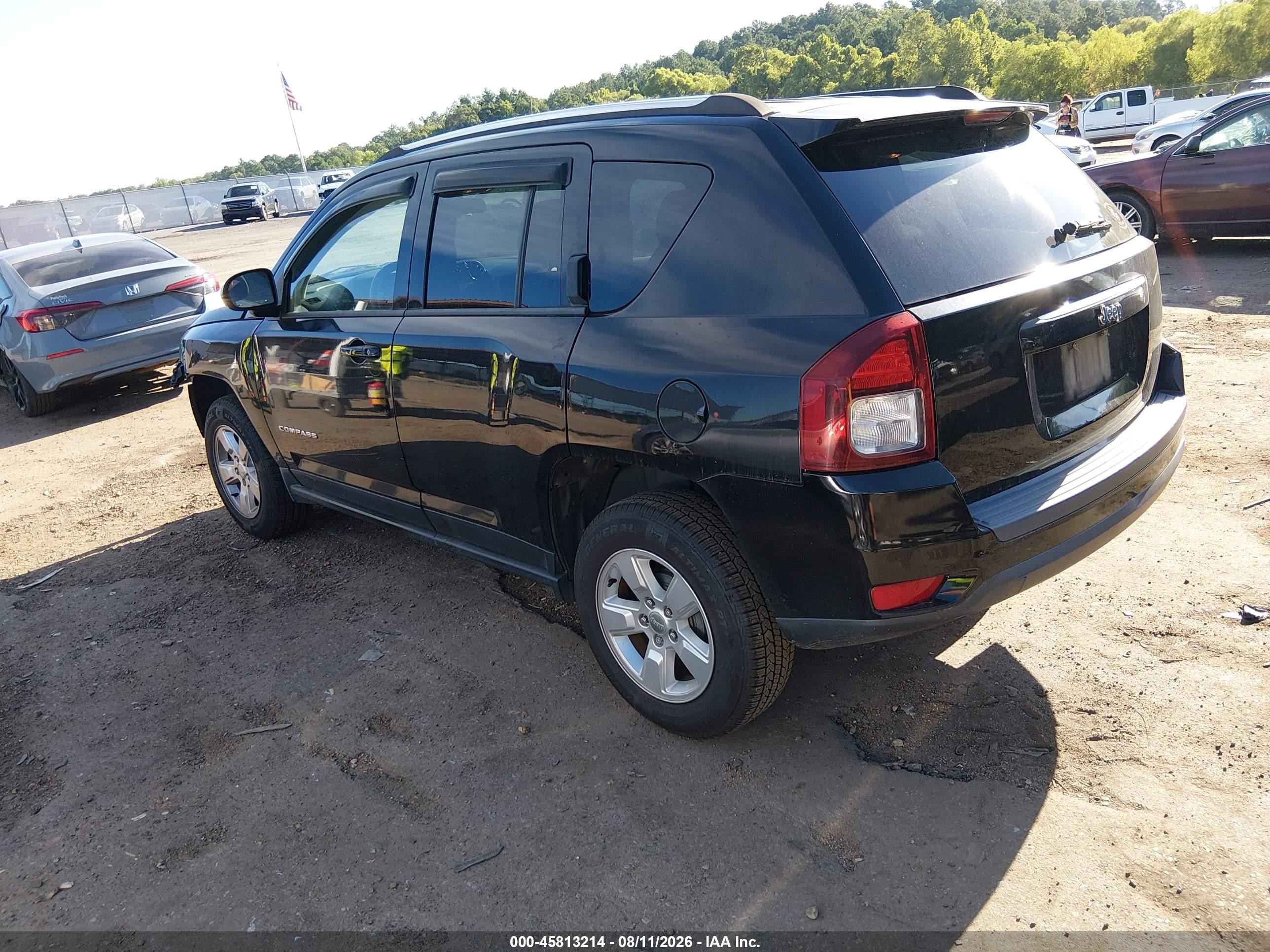 2015 Jeep Compass Sport Черный vin: 1C4NJCBA2FD250318