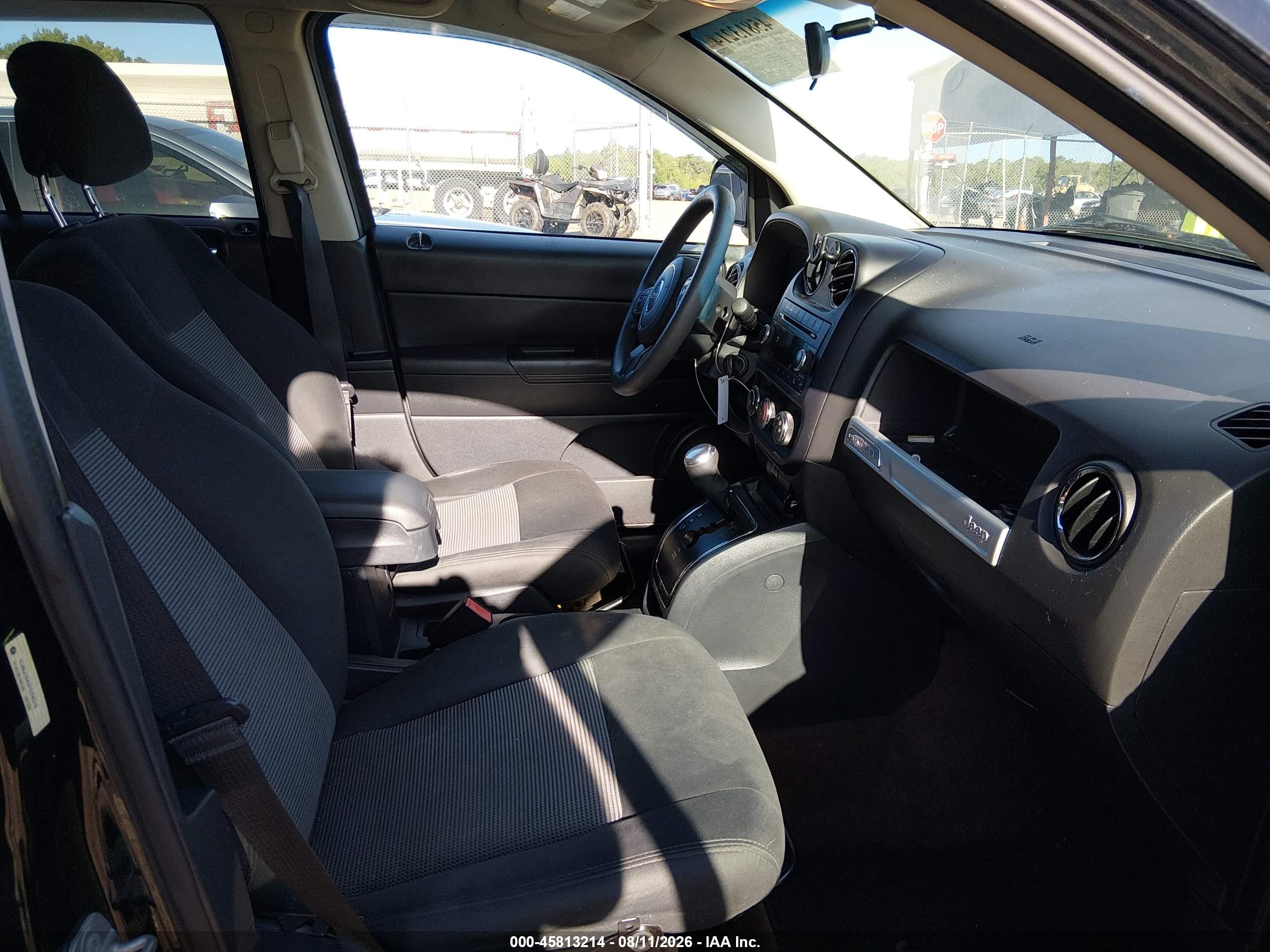 2015 Jeep Compass Sport Черный vin: 1C4NJCBA2FD250318