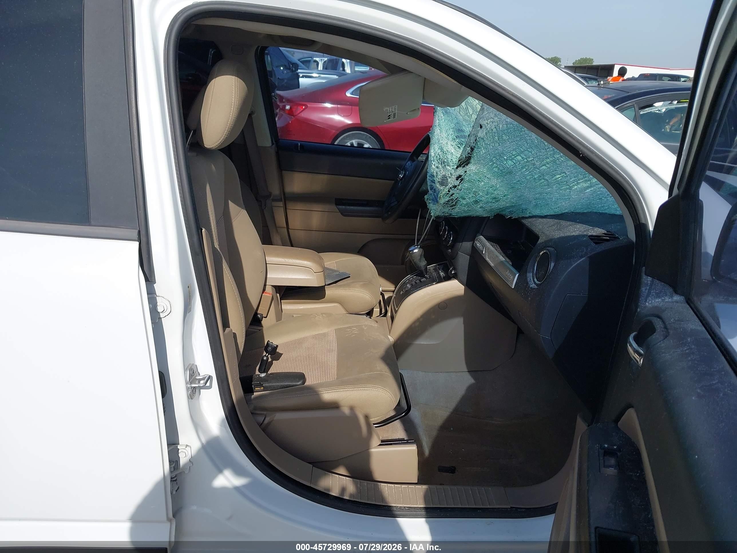 2015 Jeep Compass Sport White vin: 1C4NJCBA2FD273243