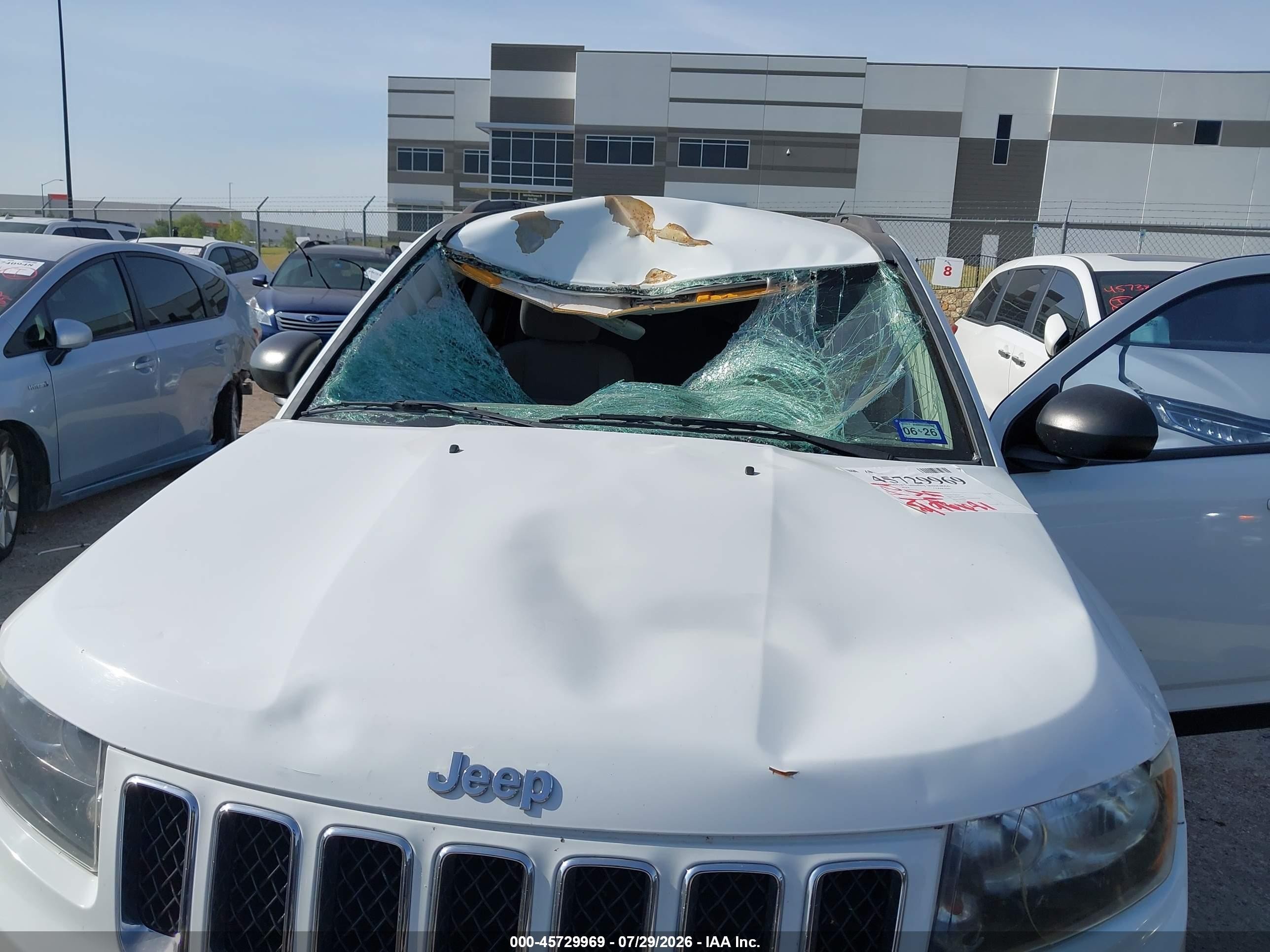 2015 Jeep Compass Sport White vin: 1C4NJCBA2FD273243