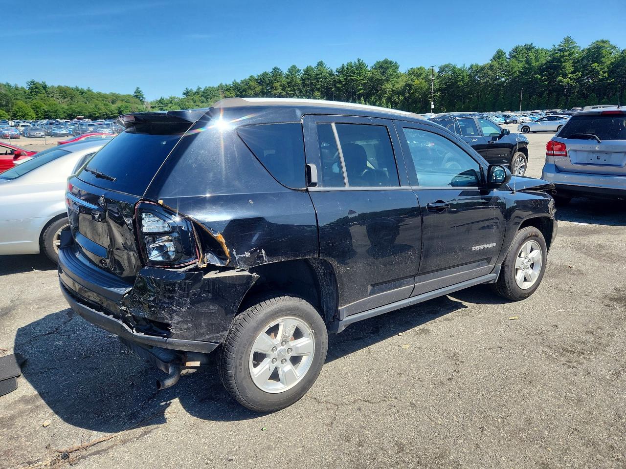 2015 Jeep Compass Sport Black vin: 1C4NJCBA2FD436716
