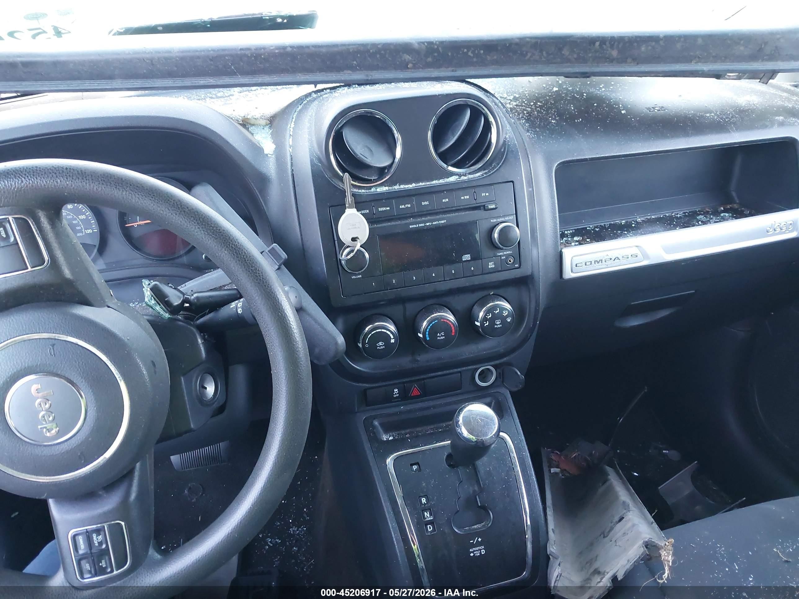 2015 Jeep Compass Sport White vin: 1C4NJCBA2FD438546
