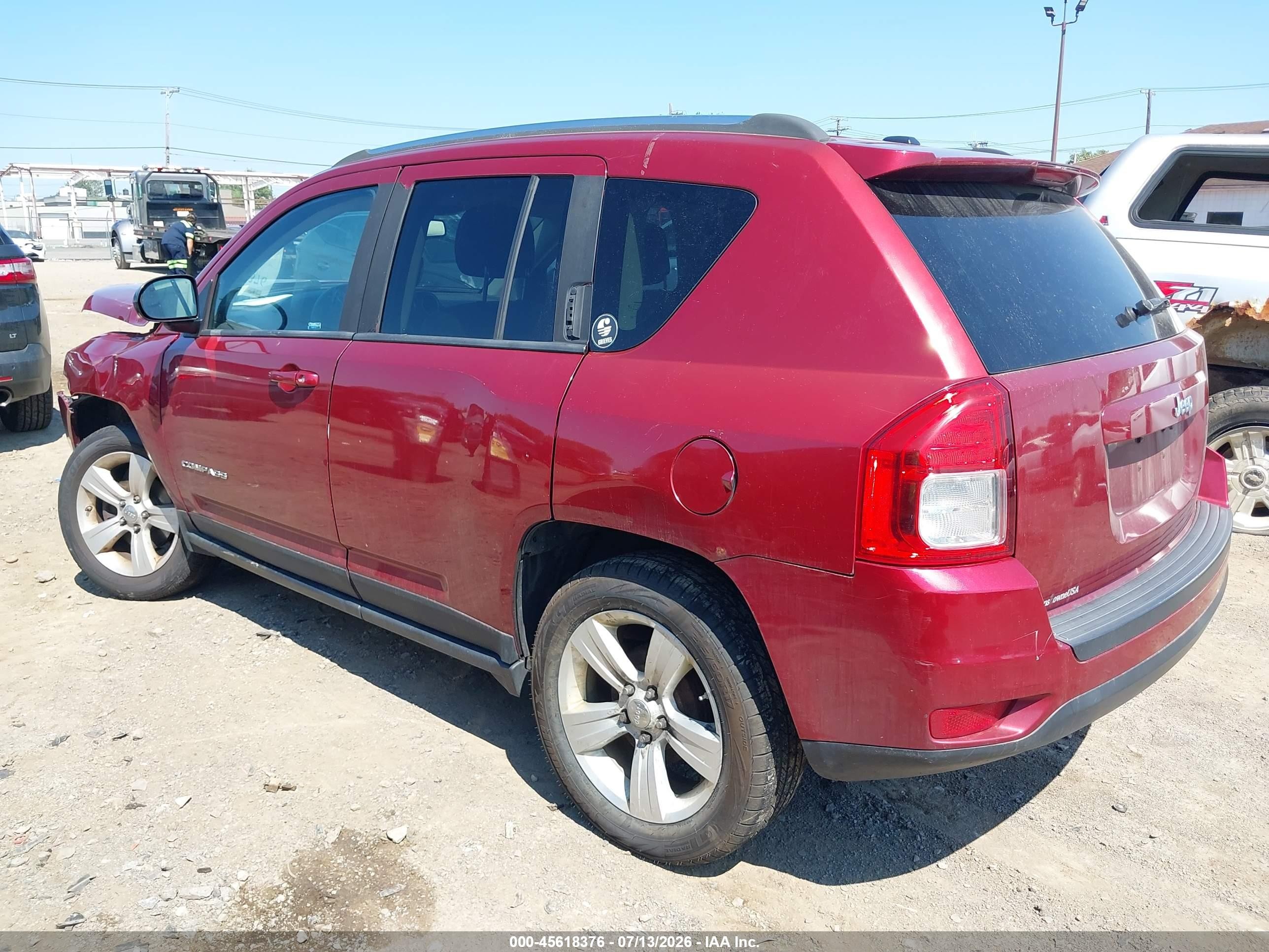 2012 Jeep Compass Sport Red vin: 1C4NJCBA3CD539610