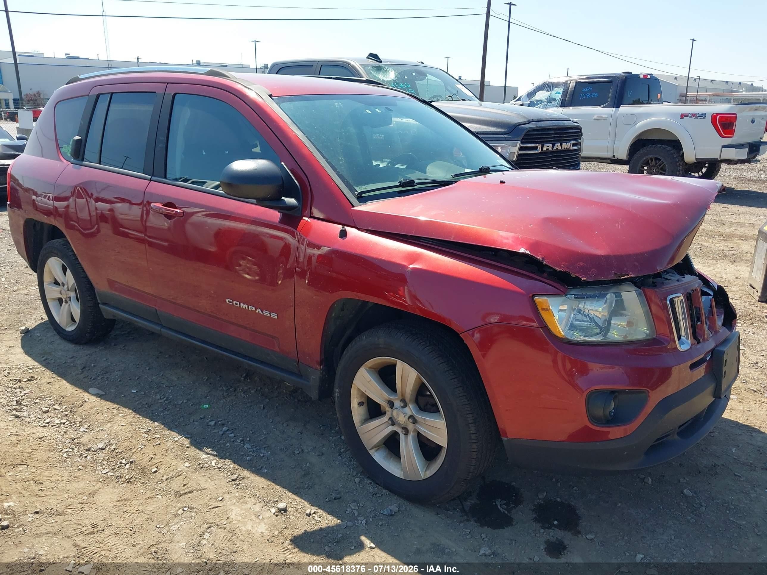 2012 Jeep Compass Sport Red vin: 1C4NJCBA3CD539610